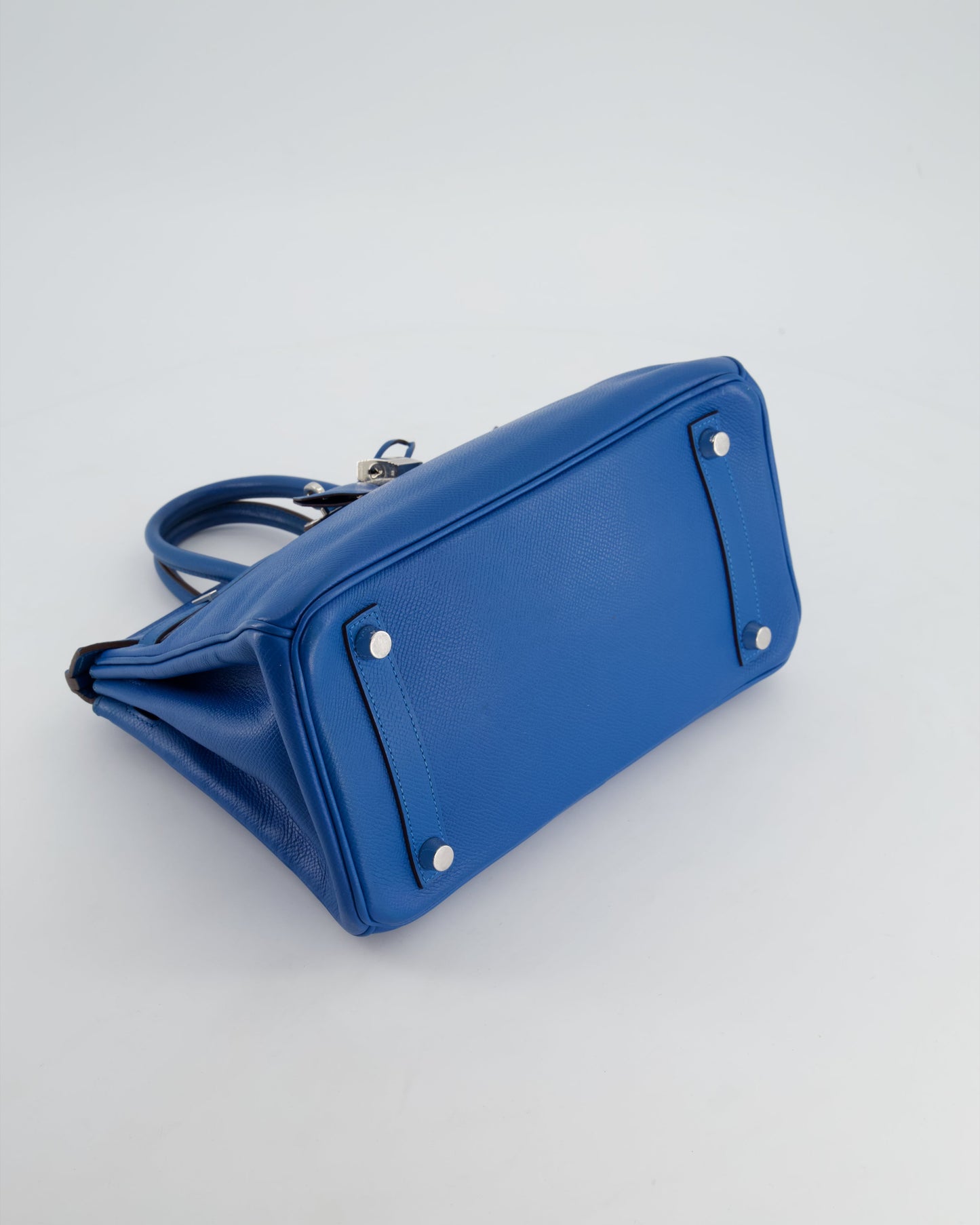 *FIRE PRICE* Herm�s Birkin 25 Retourne Bag in Bleu De Galice Epsom Leather with Palladium Hardware