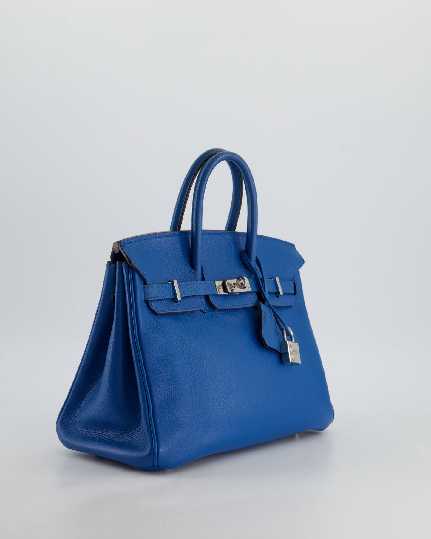 *FIRE PRICE* Herm�s Birkin 25 Retourne Bag in Bleu De Galice Epsom Leather with Palladium Hardware