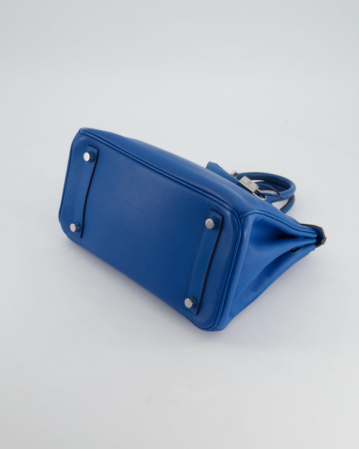 *FIRE PRICE* Herm�s Birkin 25 Retourne Bag in Bleu De Galice Epsom Leather with Palladium Hardware
