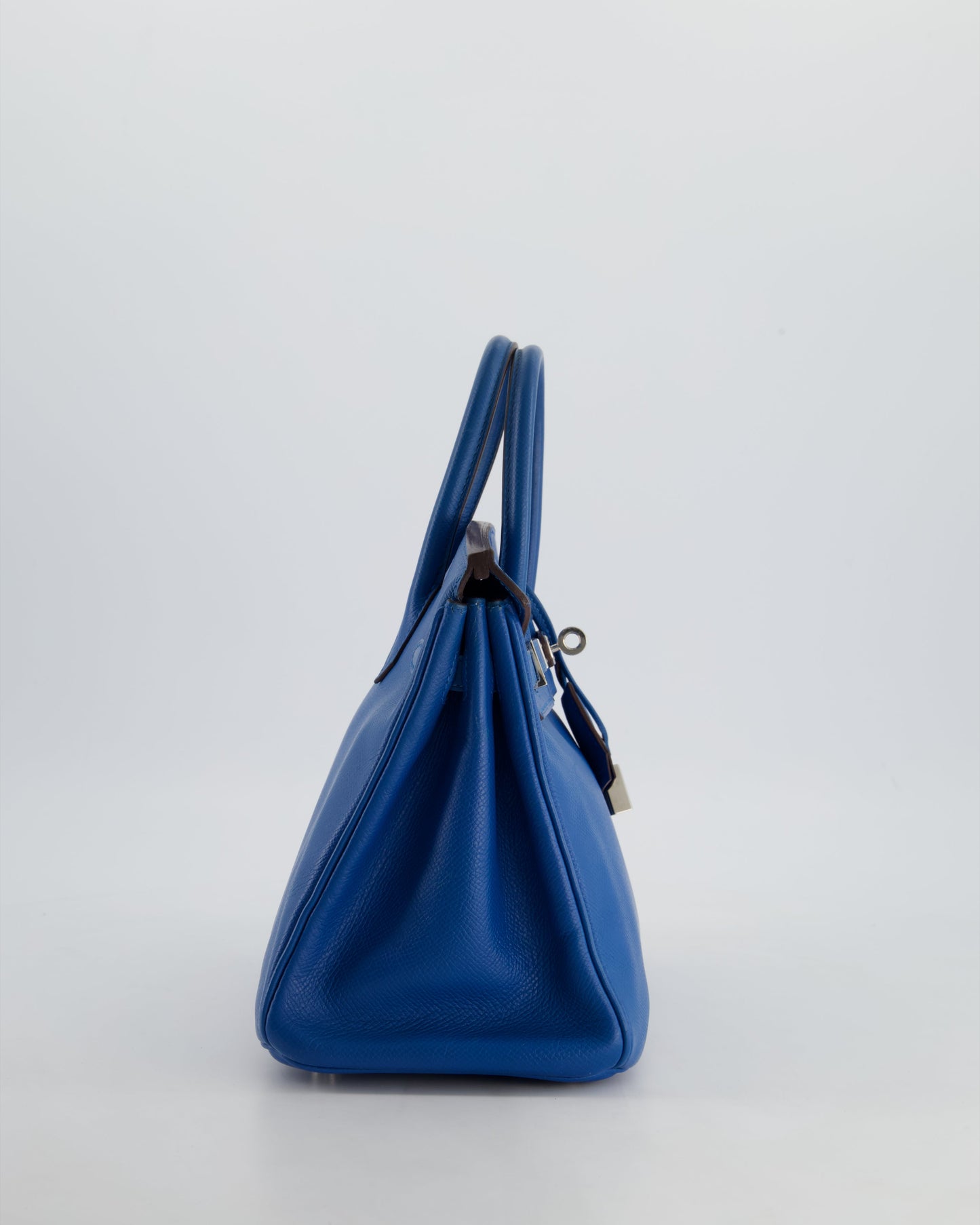 *FIRE PRICE* Herm�s Birkin 25 Retourne Bag in Bleu De Galice Epsom Leather with Palladium Hardware