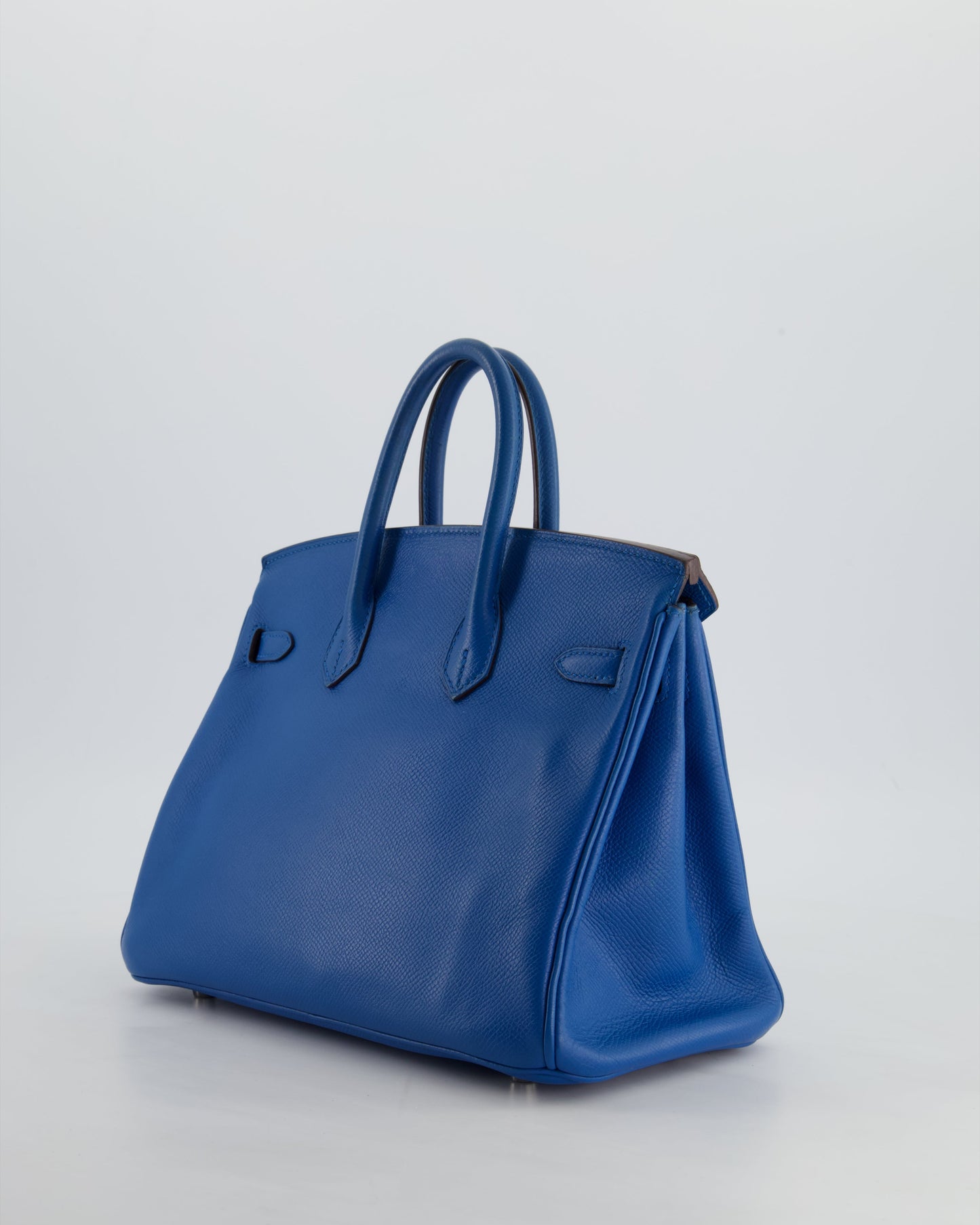 *FIRE PRICE* Herm�s Birkin 25 Retourne Bag in Bleu De Galice Epsom Leather with Palladium Hardware