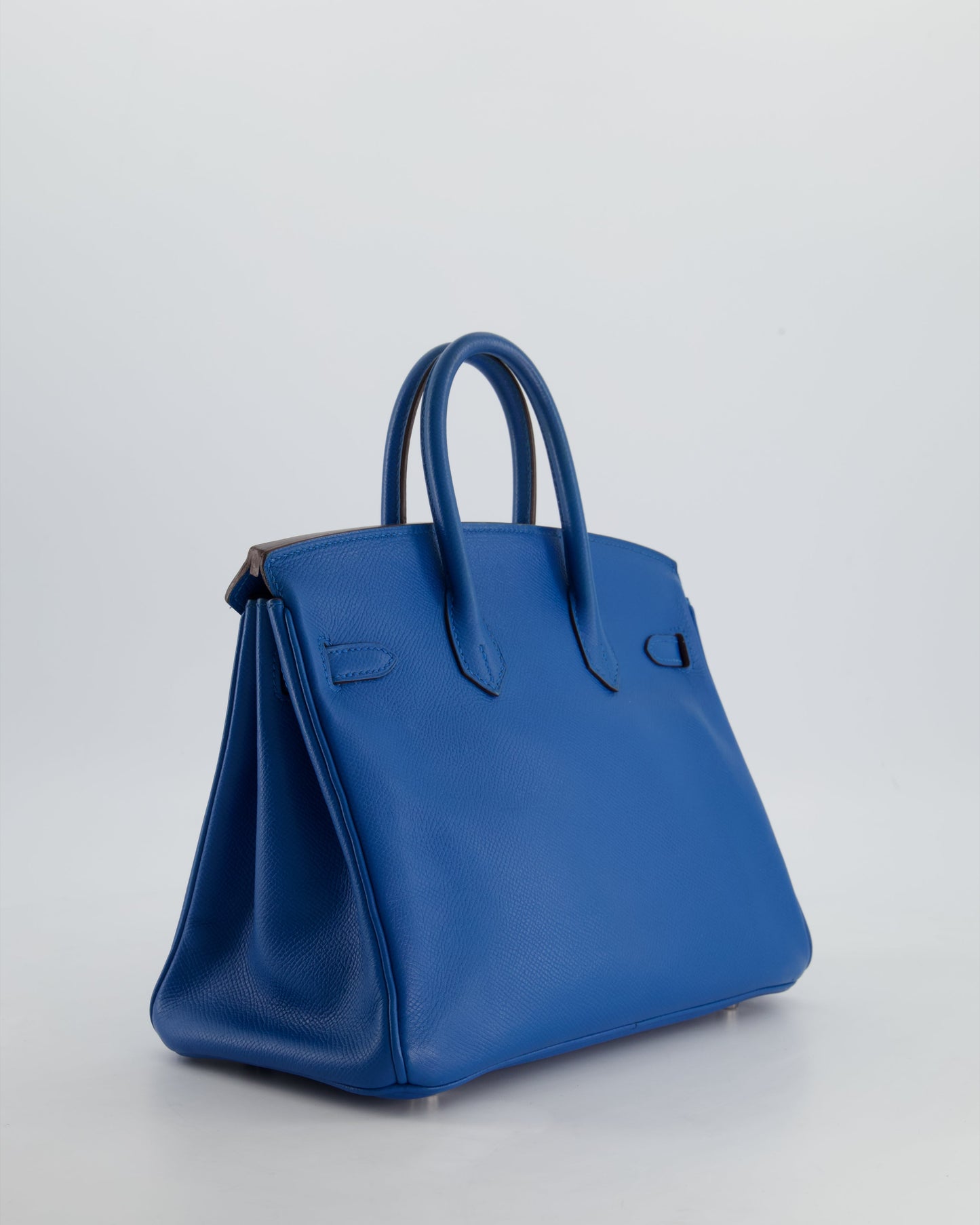 *FIRE PRICE* Herm�s Birkin 25 Retourne Bag in Bleu De Galice Epsom Leather with Palladium Hardware