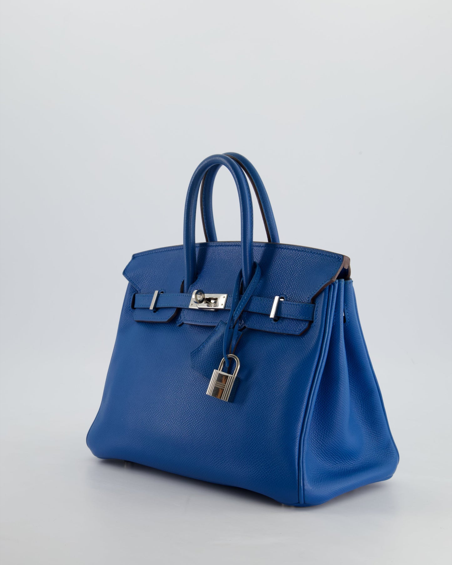 *FIRE PRICE* Herm�s Birkin 25 Retourne Bag in Bleu De Galice Epsom Leather with Palladium Hardware