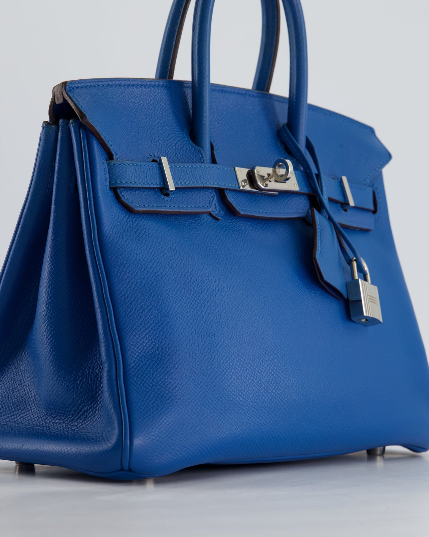 *FIRE PRICE* Herm�s Birkin 25 Retourne Bag in Bleu De Galice Epsom Leather with Palladium Hardware