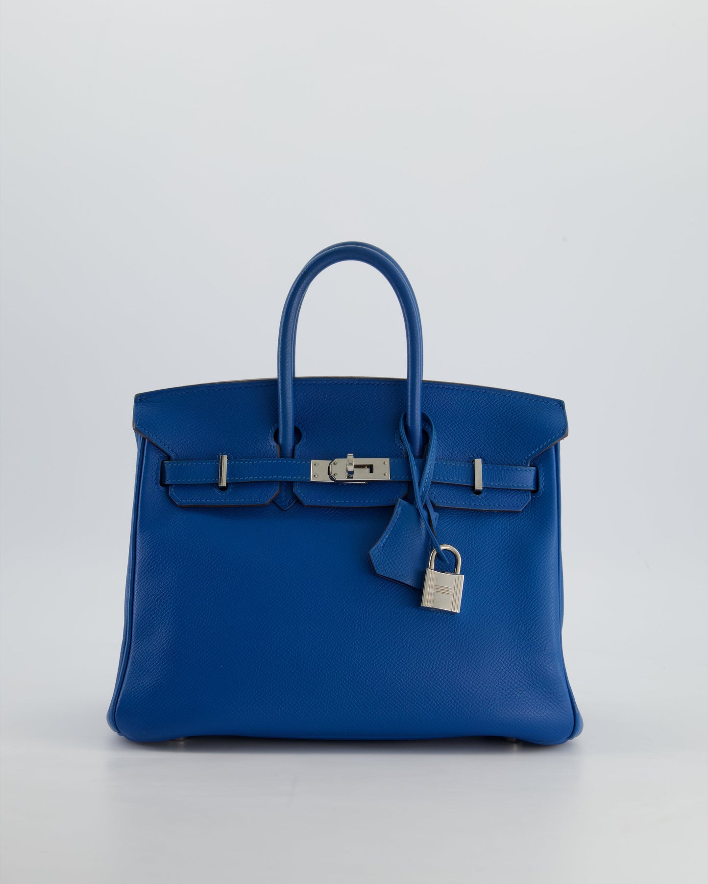 *FIRE PRICE* Herm�s Birkin 25 Retourne Bag in Bleu De Galice Epsom Leather with Palladium Hardware