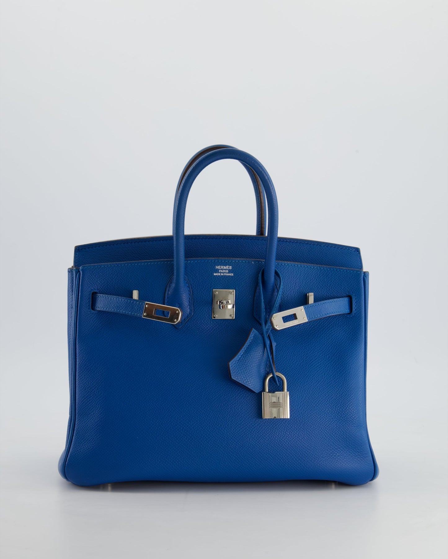 *FIRE PRICE* Herm�s Birkin 25 Retourne Bag in Bleu De Galice Epsom Leather with Palladium Hardware