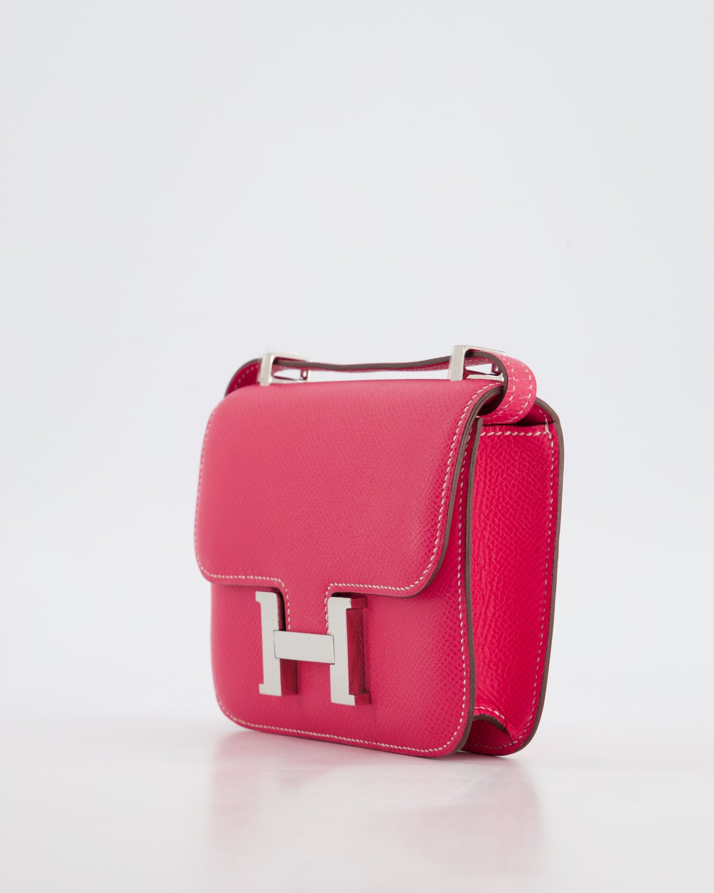 *RARE HOT* Hermès Constance II Micro Bag in Rose Tyrien Epsom Leather with Palladium Hardware