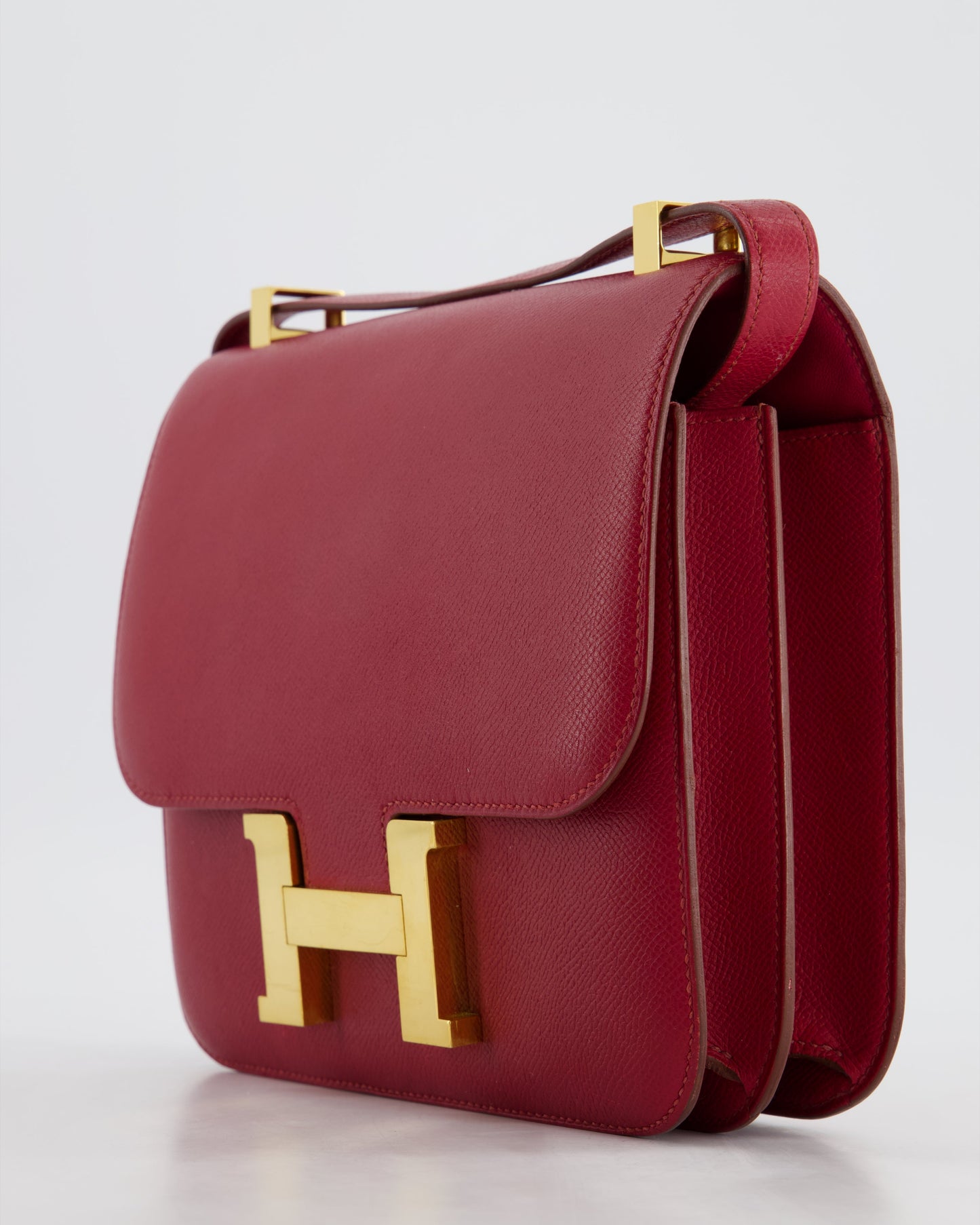 *FIRE PRICE* Hermès Constance III 24 Bag in Rubis Epsom Leather with Gold Hardware