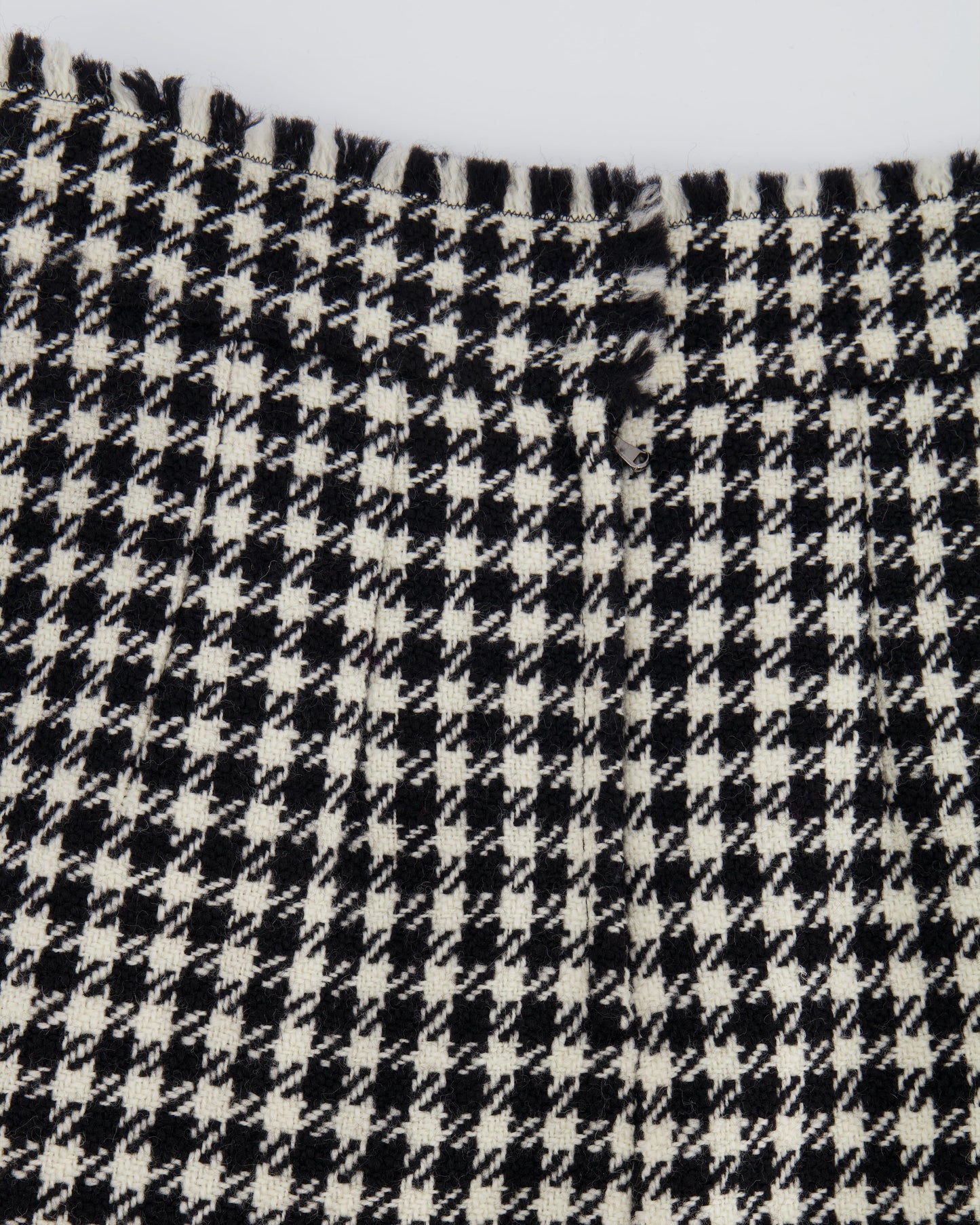 Dolce & Gabbana Black & White Wool Houndstooth Mini Skirt with Zebra AppliquŽ Size IT 38 (UK 6)