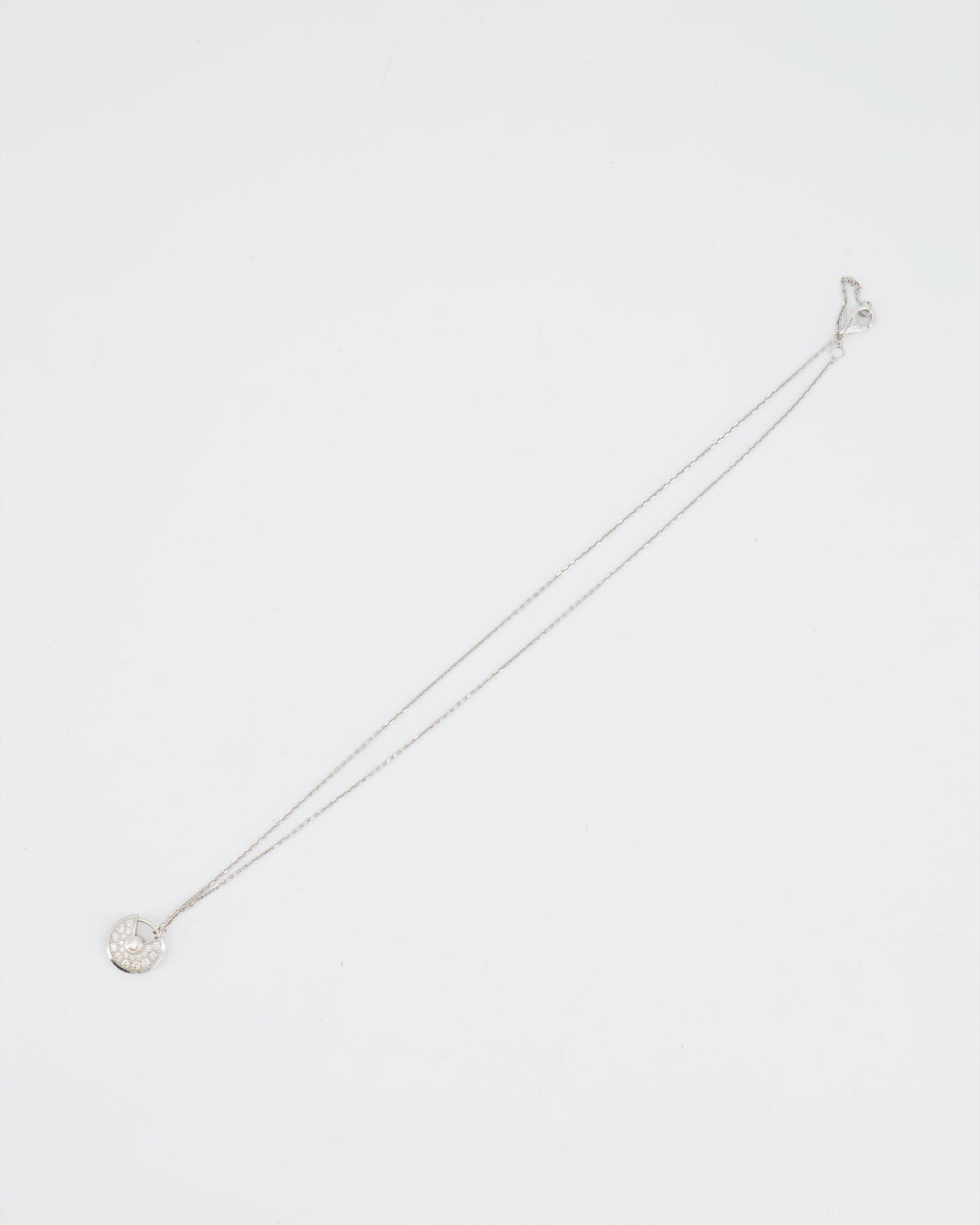 Cartier Amulette de Cartier Necklace in 18k White Gold with 20 brilliant-cut diamonds RRP £5,000
