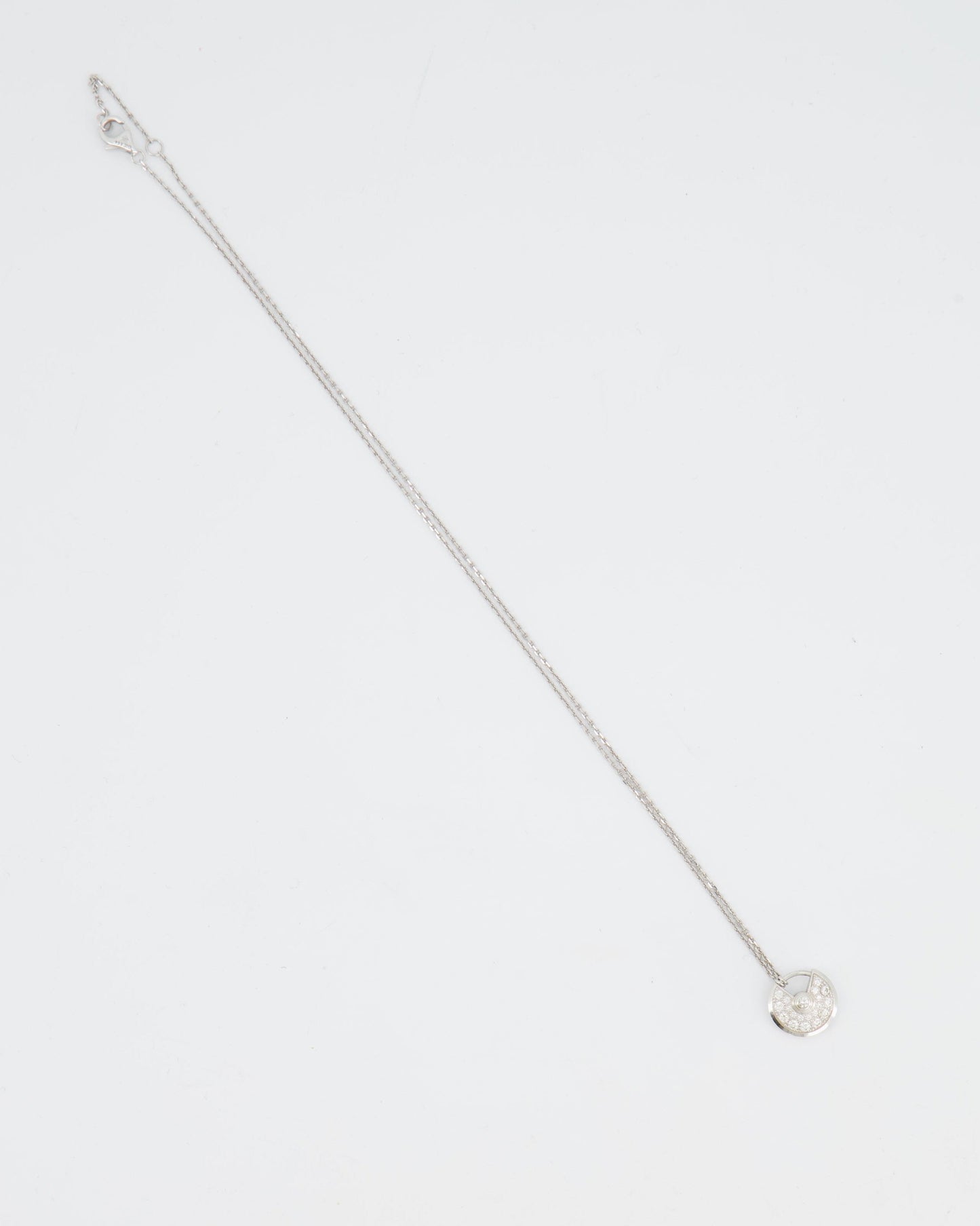 Cartier Amulette de Cartier Necklace in 18k White Gold with 20 brilliant-cut diamonds RRP £5,000