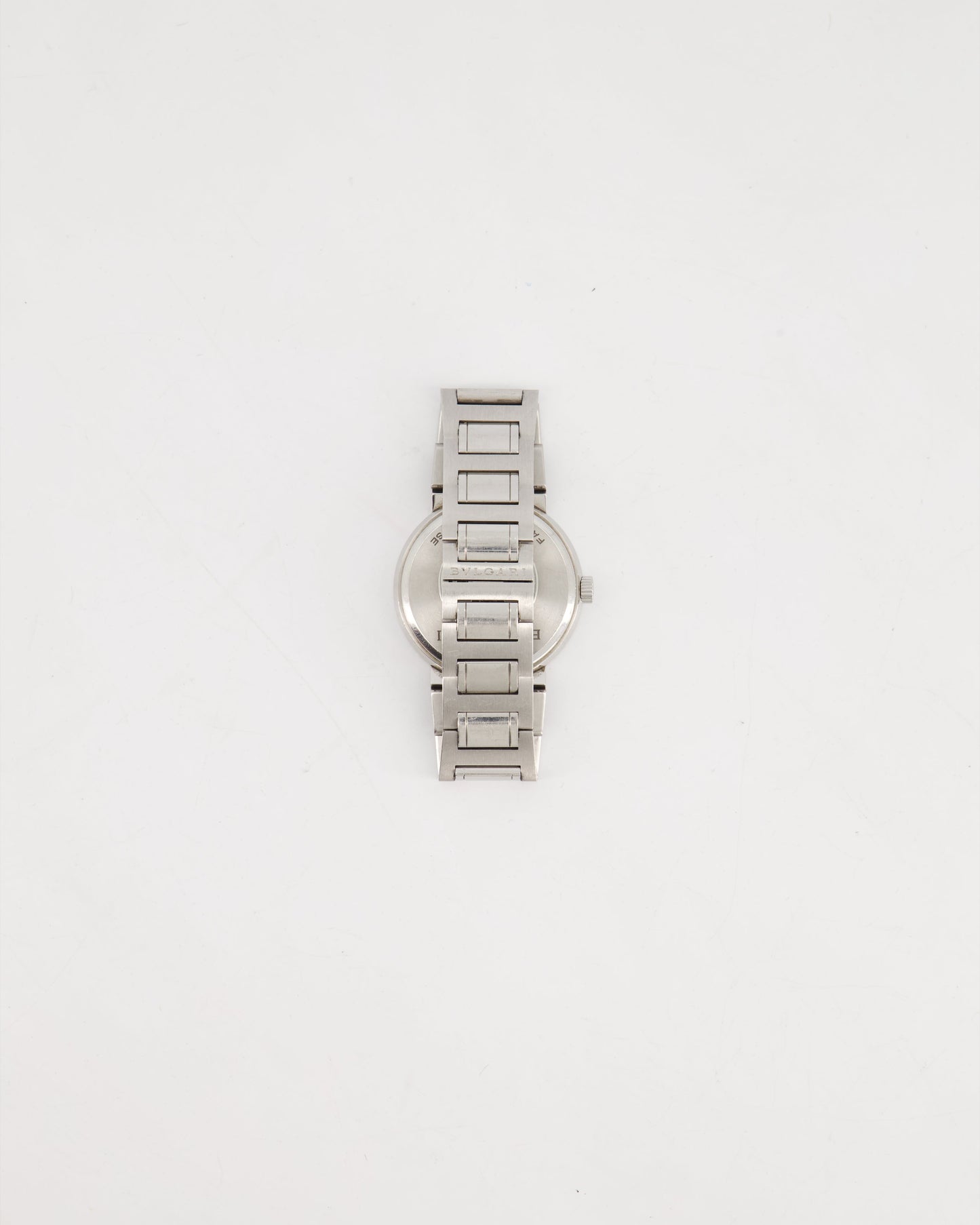 Bulgari Stainless Steel BB 38 SS Automatic Watch With Black Face