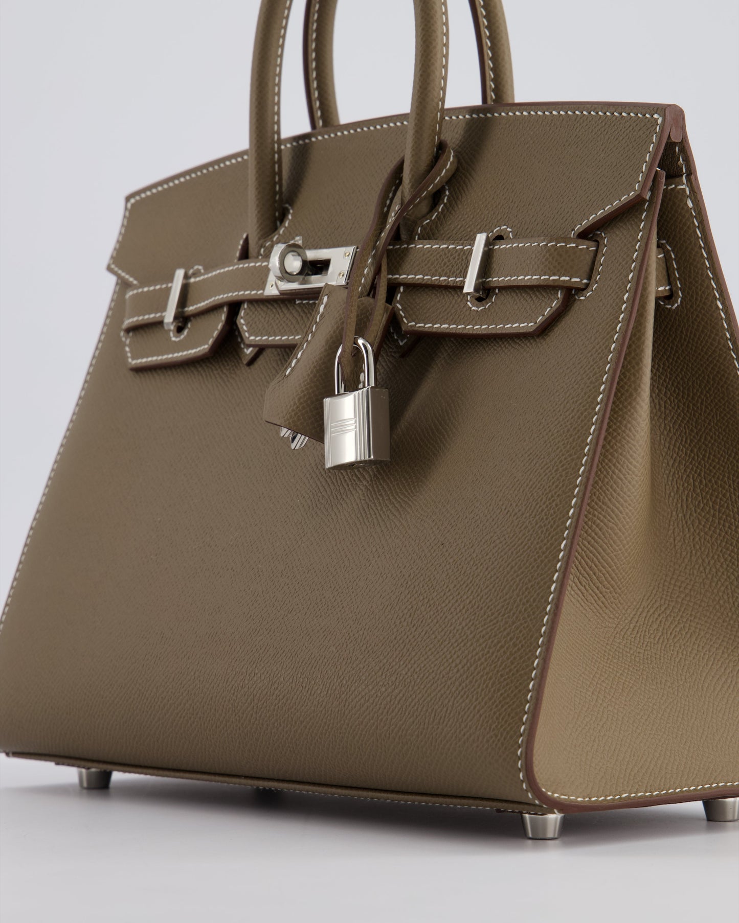 *HOLY GRAIL* Herm�s Birkin 25 Sellier Bag in Etoupe Epsom Leather with Palladium Hardware
