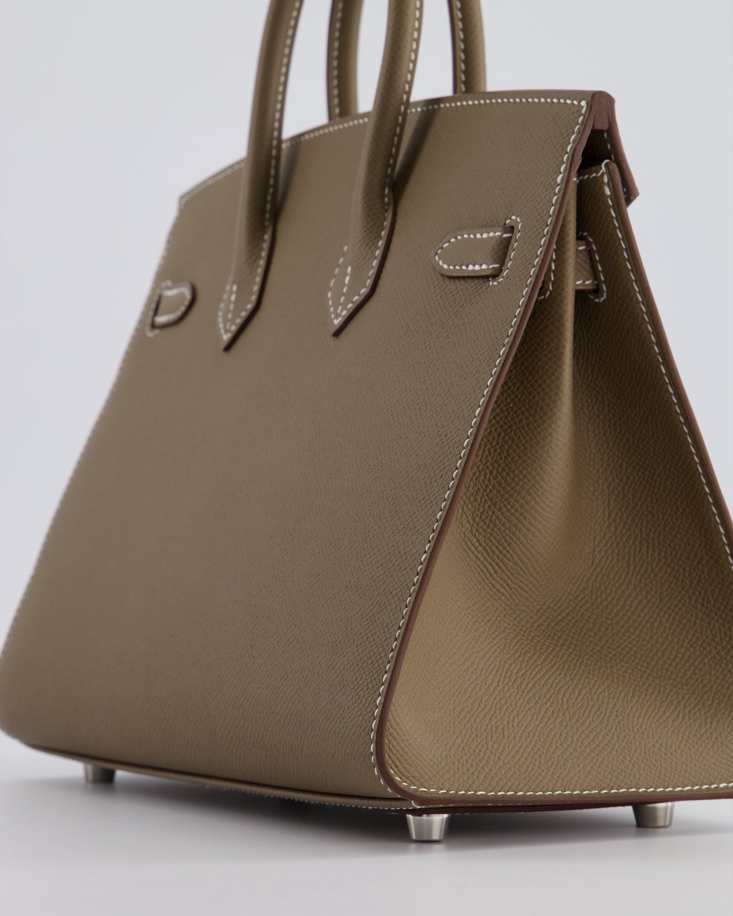 *HOLY GRAIL* Herm�s Birkin 25 Sellier Bag in Etoupe Epsom Leather with Palladium Hardware