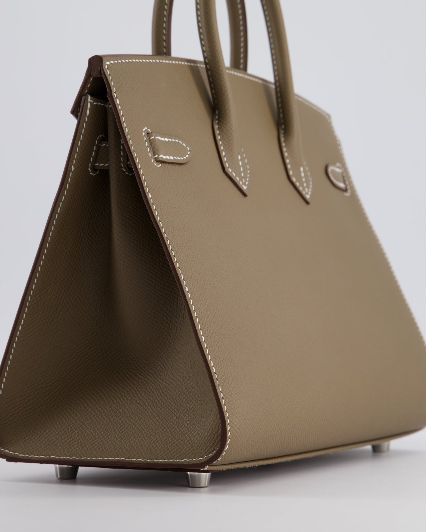 *HOLY GRAIL* Herm�s Birkin 25 Sellier Bag in Etoupe Epsom Leather with Palladium Hardware