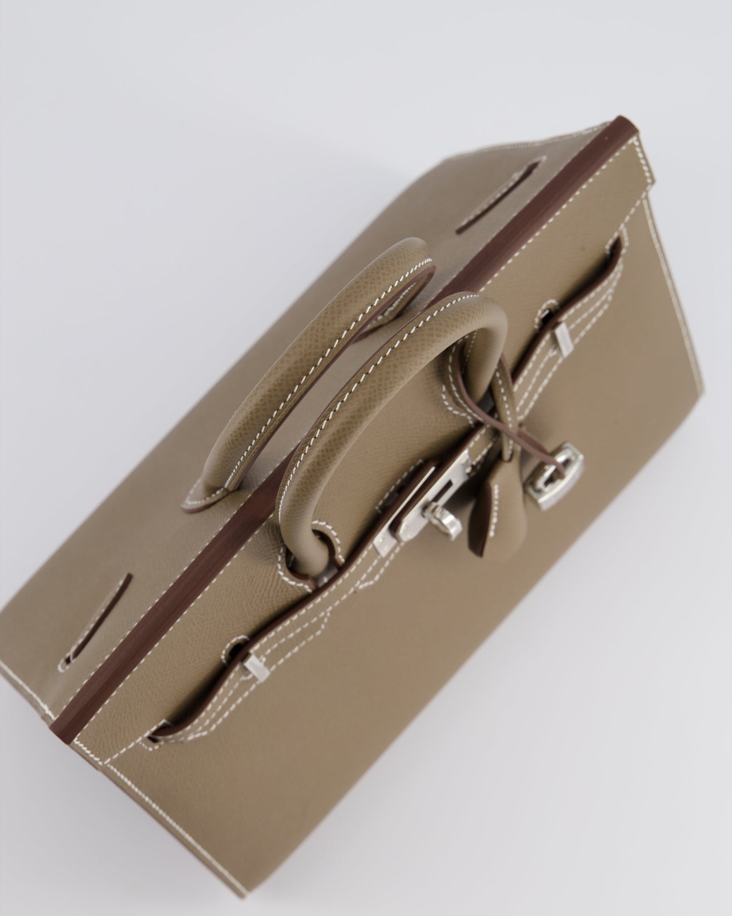 *HOLY GRAIL* Herm�s Birkin 25 Sellier Bag in Etoupe Epsom Leather with Palladium Hardware