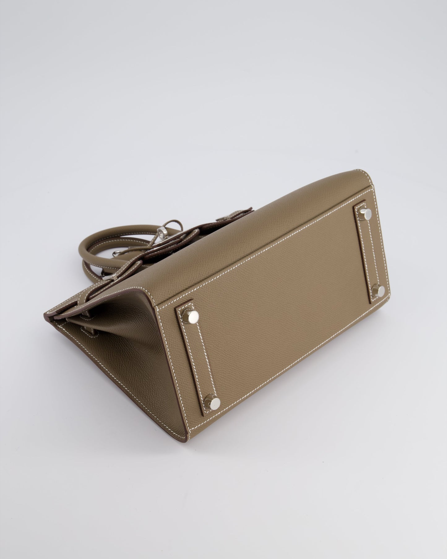 *HOLY GRAIL* Herm�s Birkin 25 Sellier Bag in Etoupe Epsom Leather with Palladium Hardware