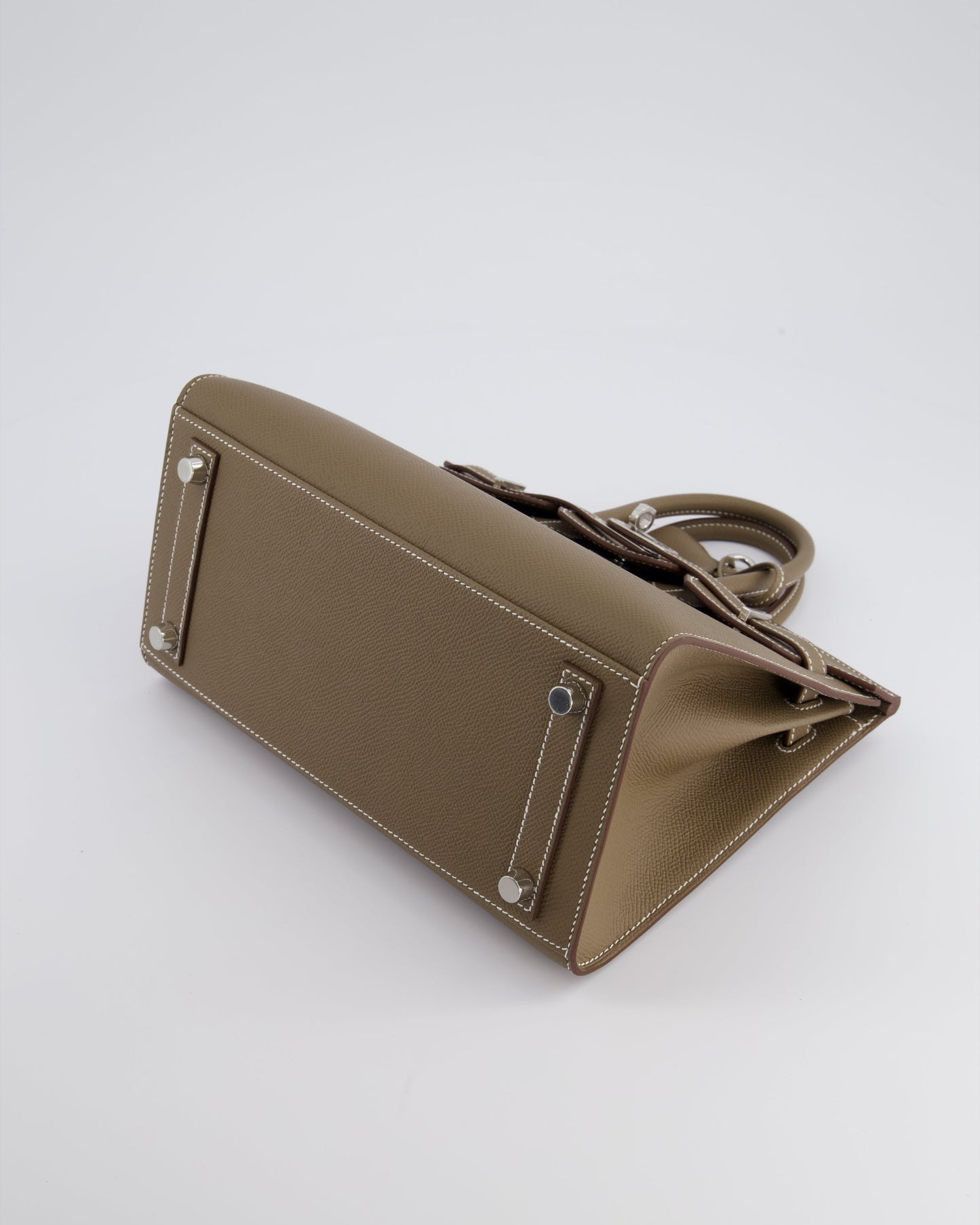 *HOLY GRAIL* Herm�s Birkin 25 Sellier Bag in Etoupe Epsom Leather with Palladium Hardware