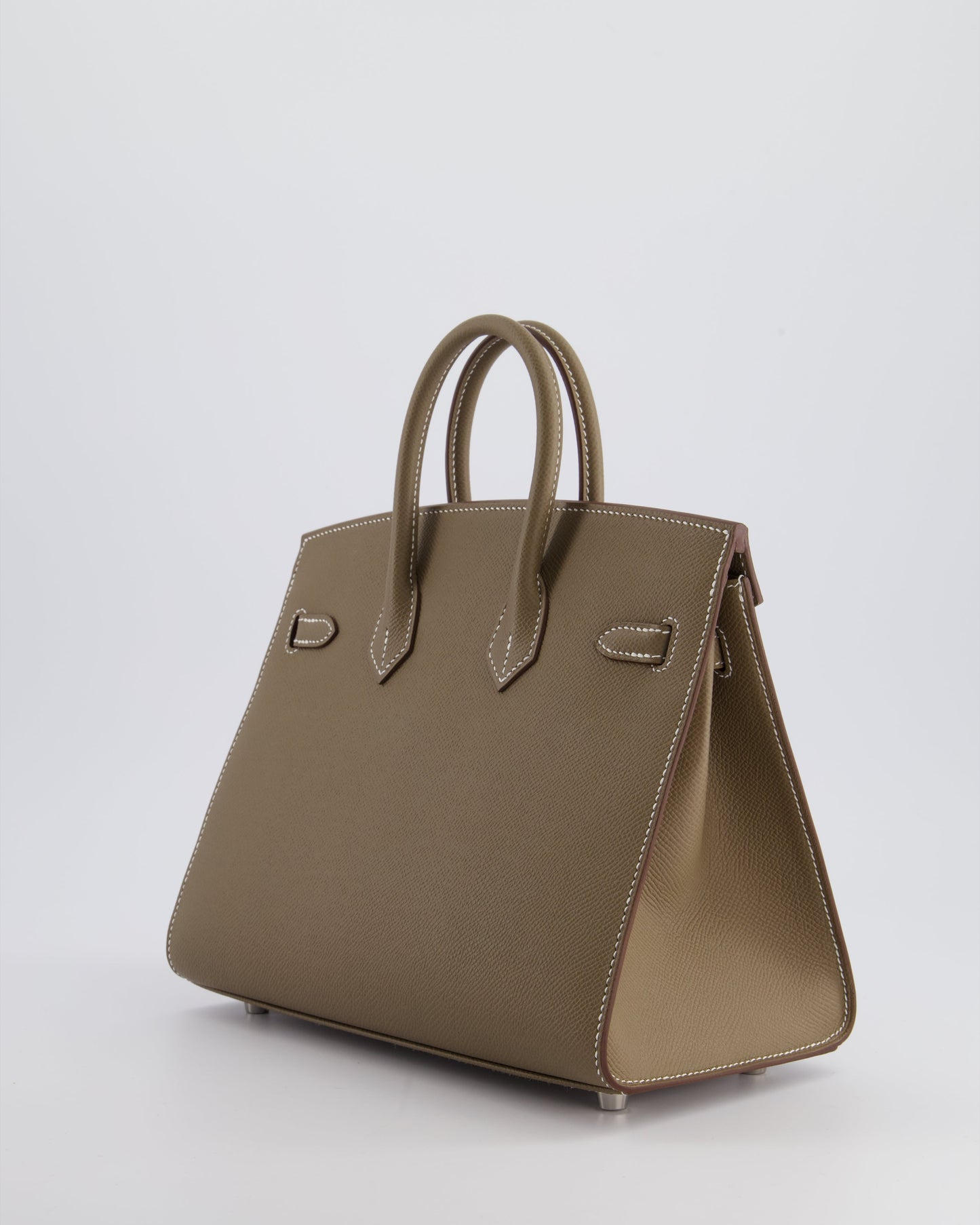 *HOLY GRAIL* Herm�s Birkin 25 Sellier Bag in Etoupe Epsom Leather with Palladium Hardware