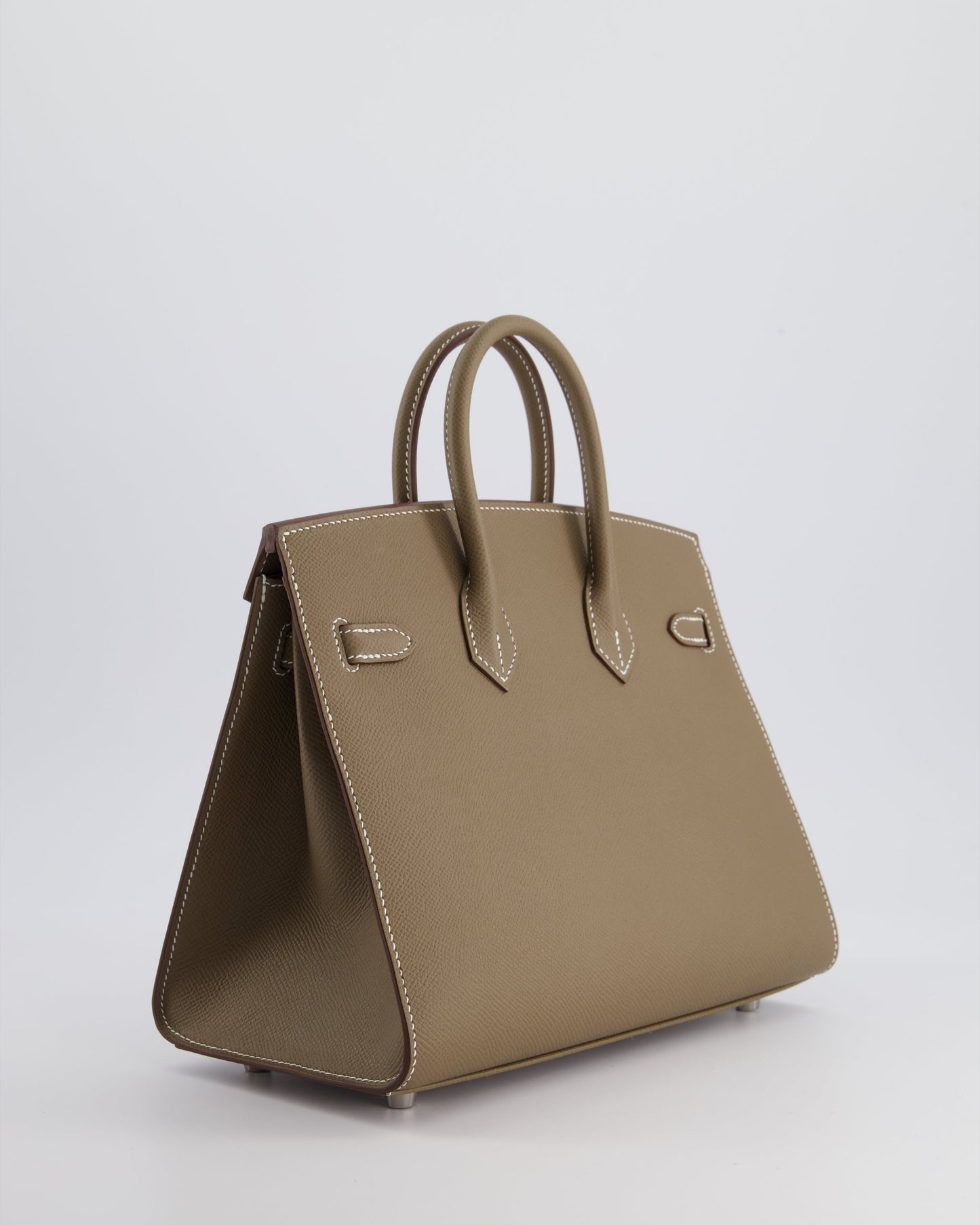 *HOLY GRAIL* Herm�s Birkin 25 Sellier Bag in Etoupe Epsom Leather with Palladium Hardware