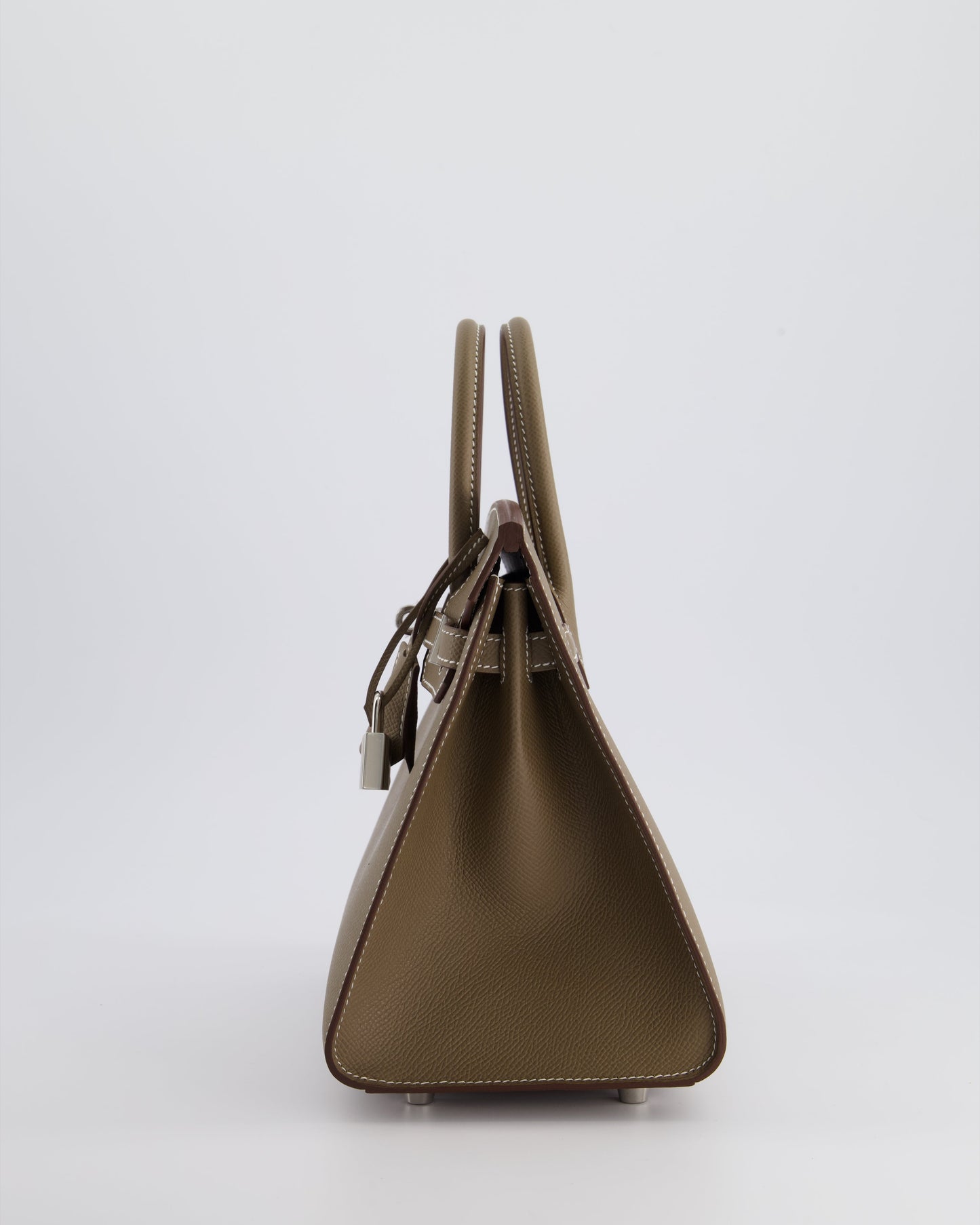 *HOLY GRAIL* Herm�s Birkin 25 Sellier Bag in Etoupe Epsom Leather with Palladium Hardware