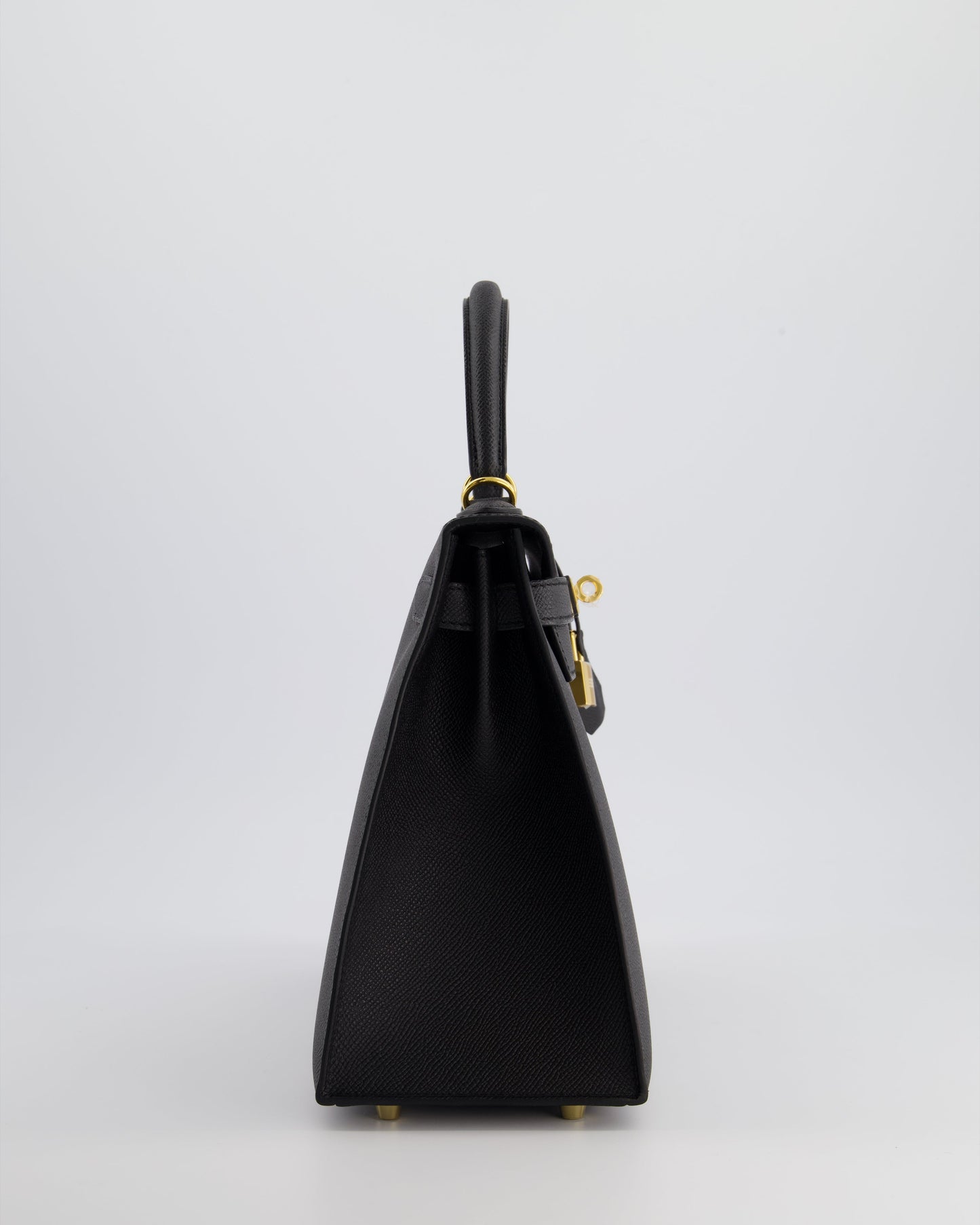 Herm�s Kelly 28 Sellier Bag in Noir Epsom Leather with Gold Hardware