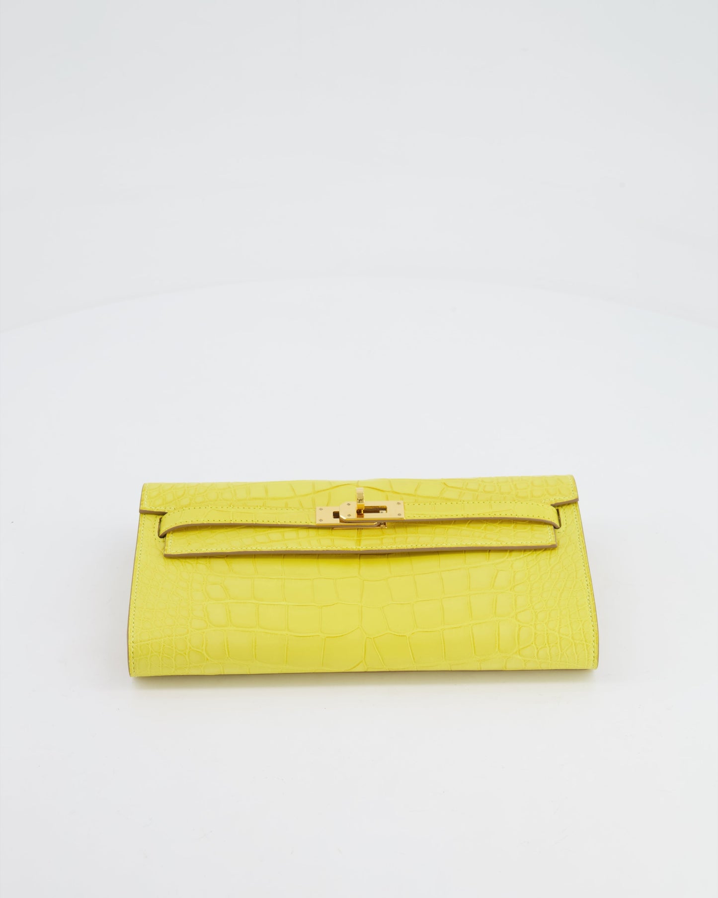 *RARE* Herm�s Kelly To Go Bag in Jaune Mimosa Alligator Mississippiensis Leather with Gold Hardware