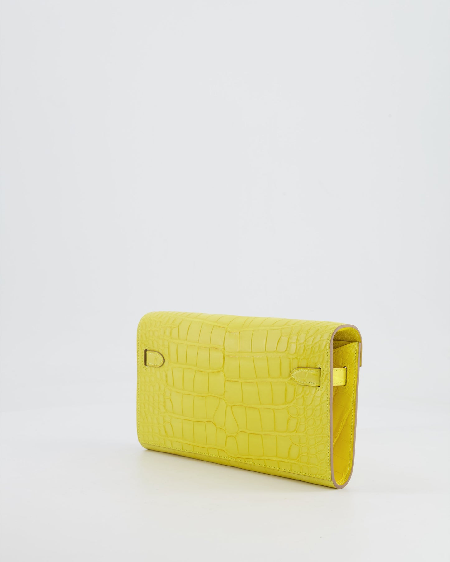 *RARE* Herm�s Kelly To Go Bag in Jaune Mimosa Alligator Mississippiensis Leather with Gold Hardware