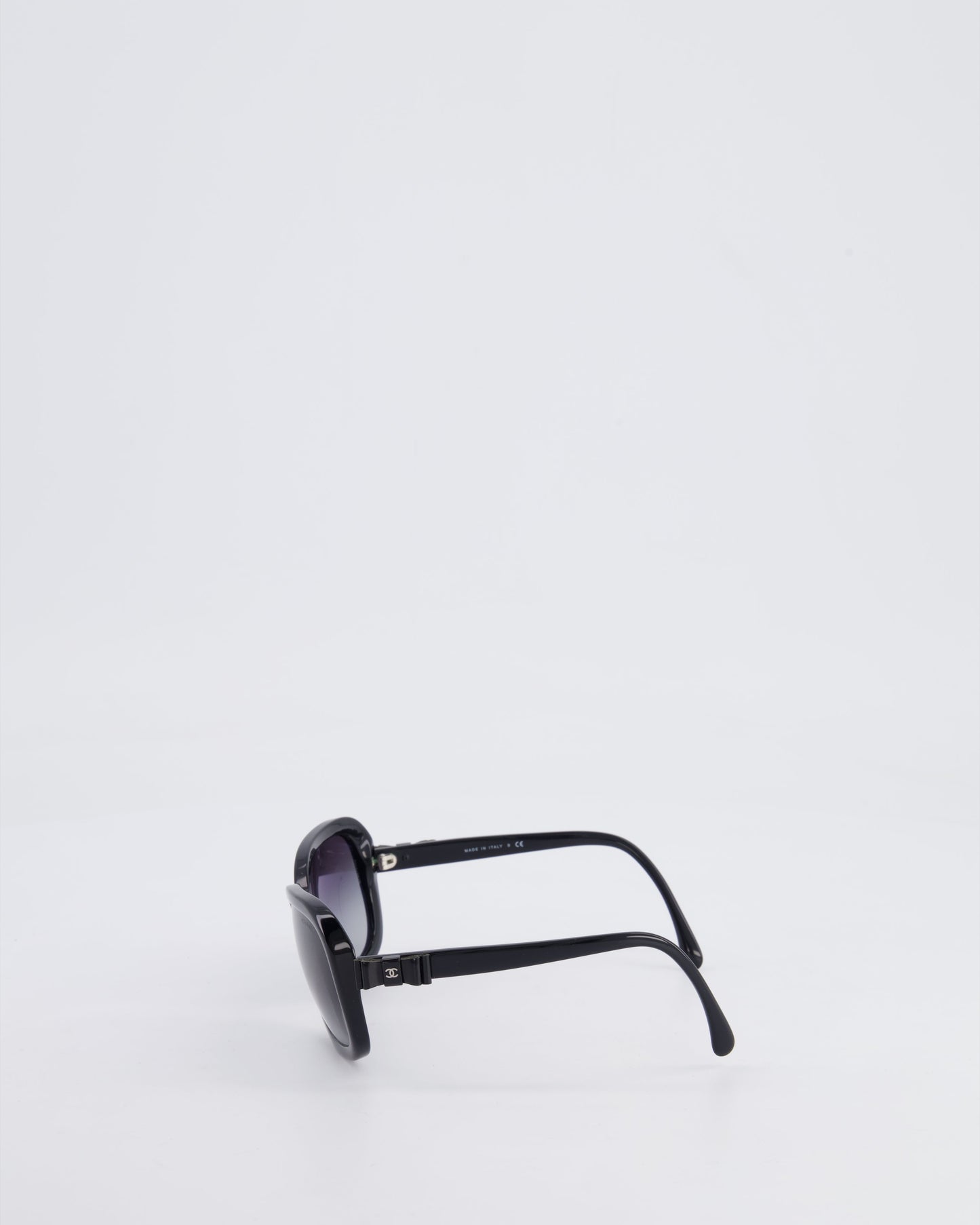 Chanel Black 5280 Sunglasses Ombr?© Frame and CC Logo Bow Details