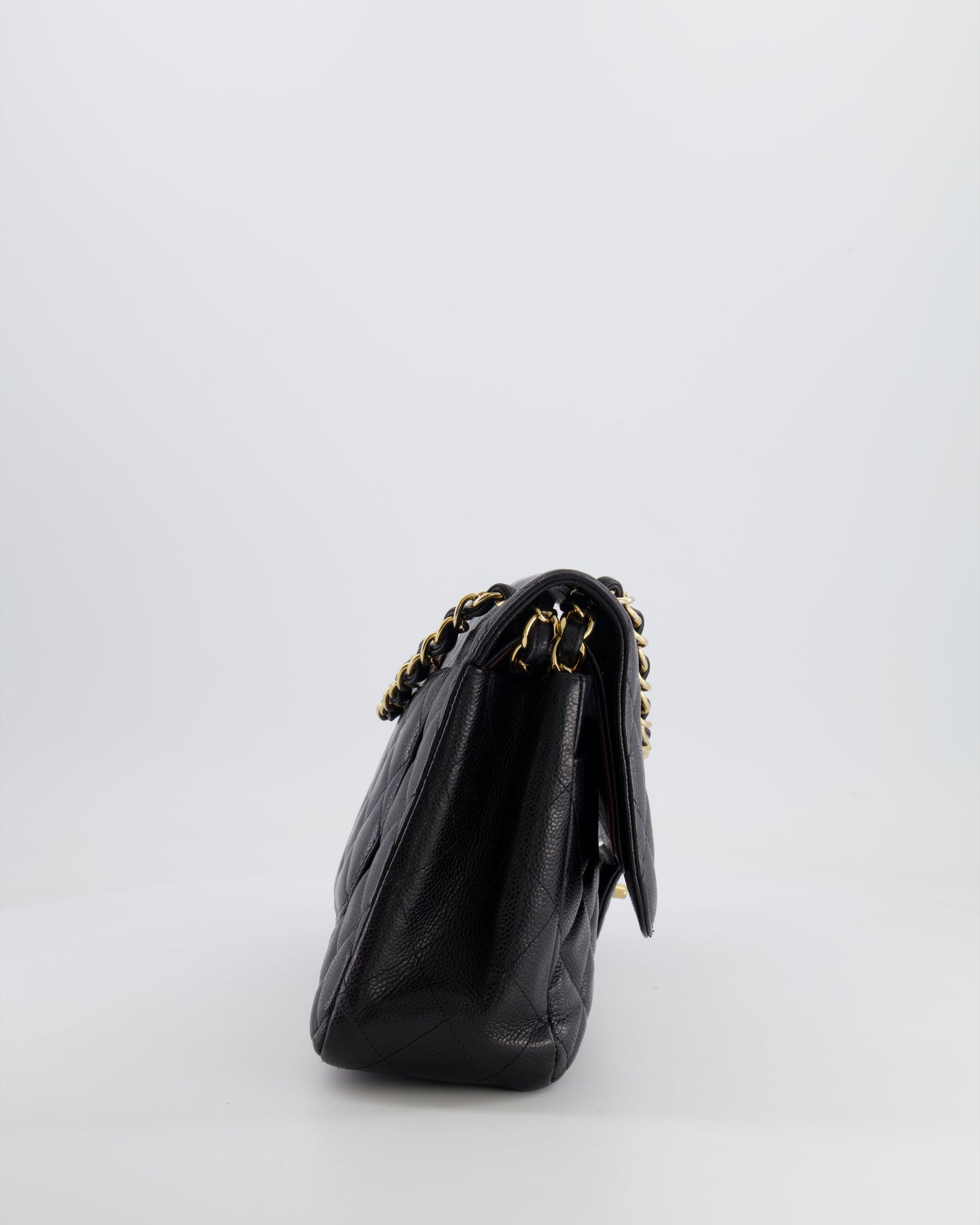 Chanel Black Jumbo Classic Double Flap Bag in Caviar Leather with Gold Hardware RRP ¬£9,540