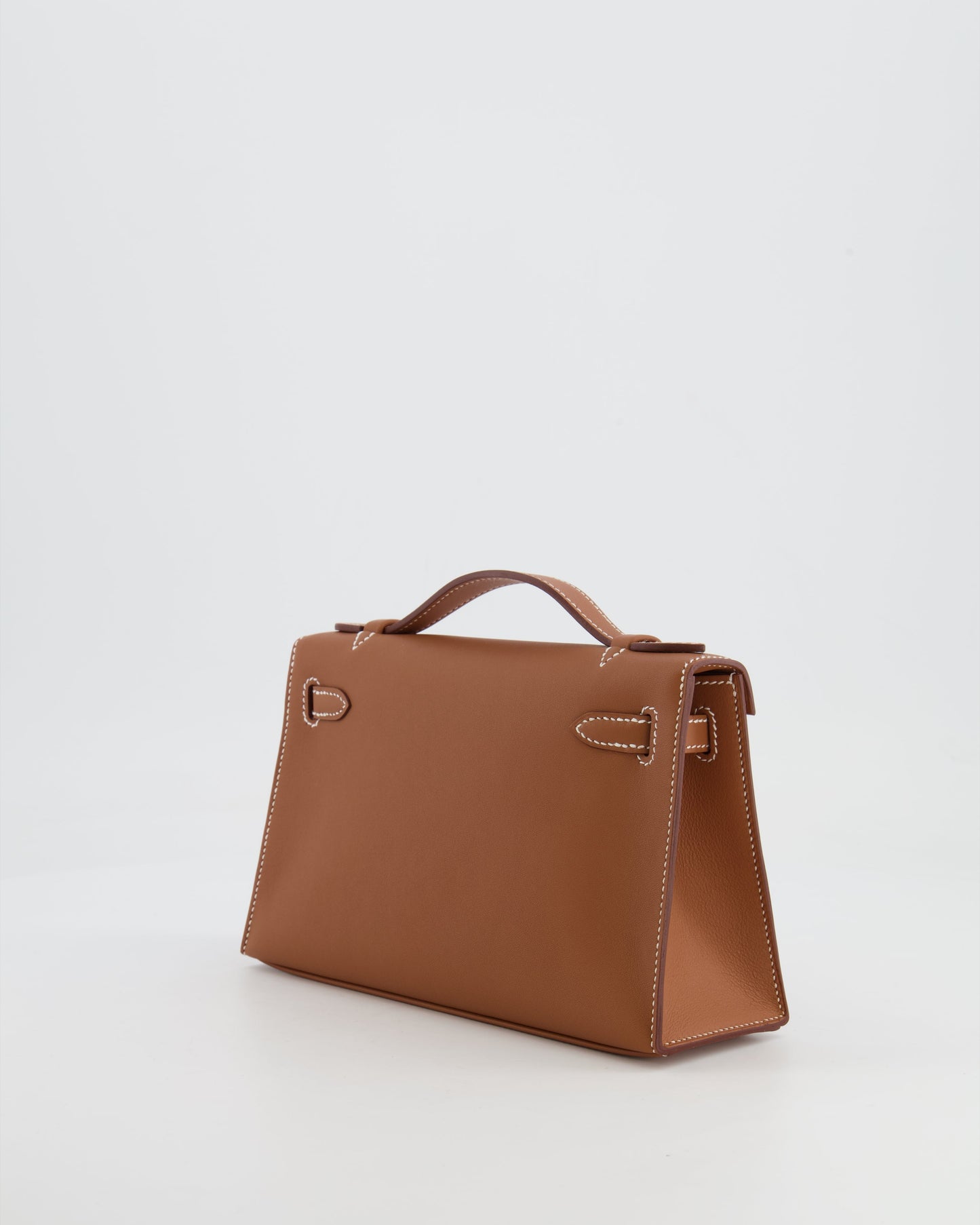 *RARE* Herm�s Mini Kelly Pochette Bag in Gold Swift Leather with Gold Hardware