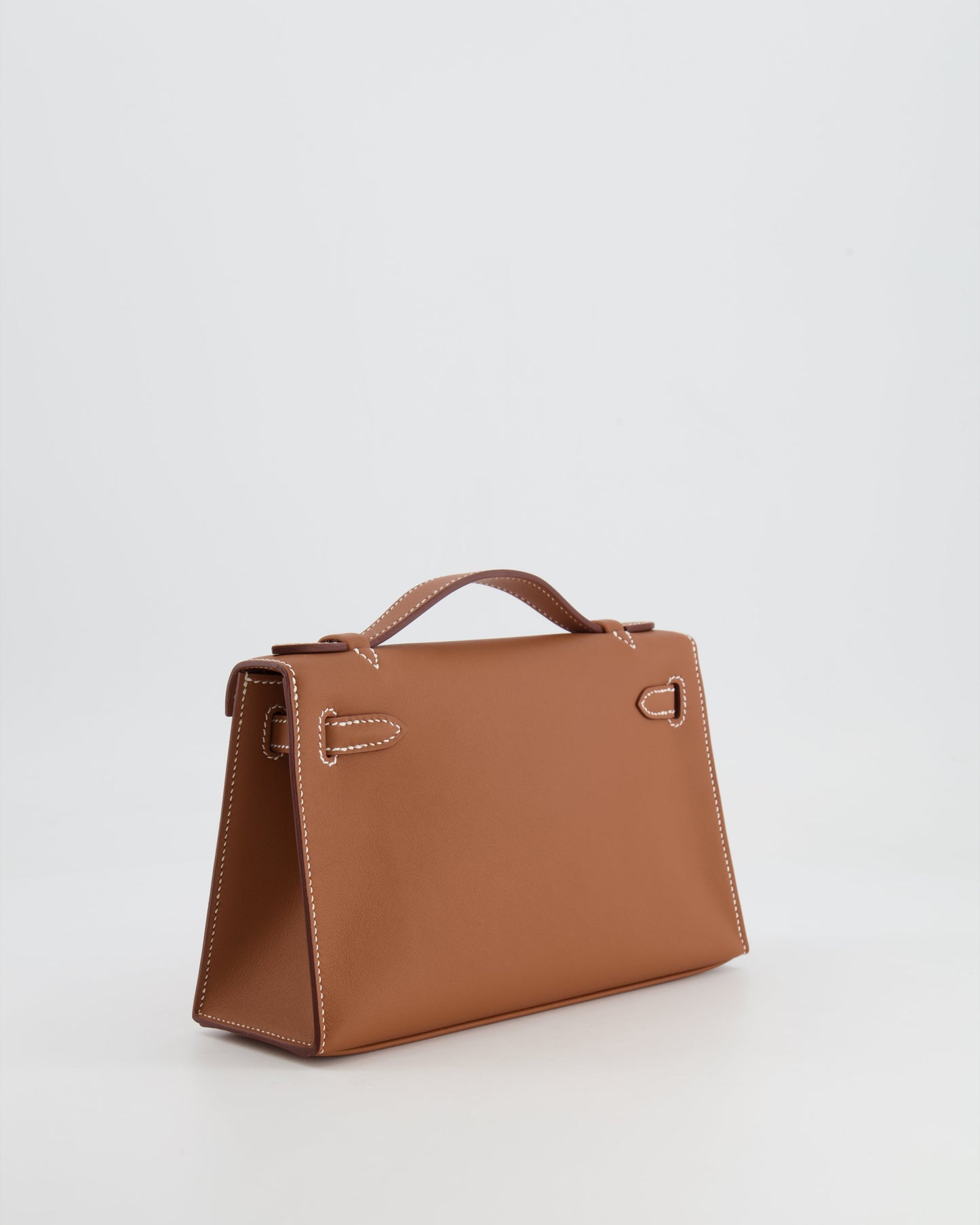 *RARE* Herm�s Mini Kelly Pochette Bag in Gold Swift Leather with Gold Hardware