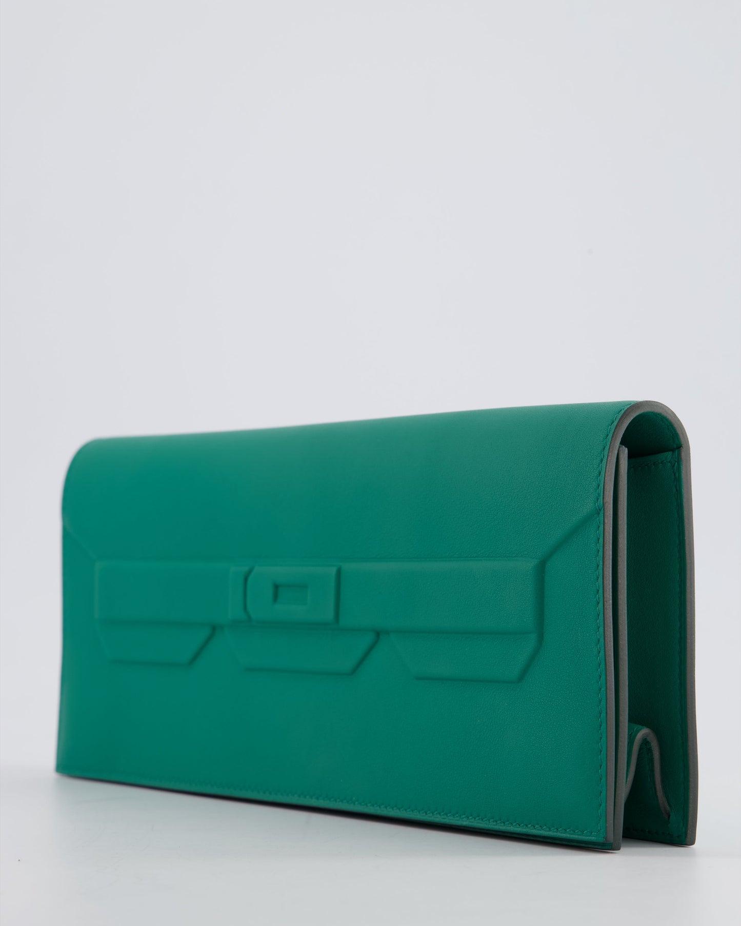 *FIRE PRICE* Herm�s Birkin Cut Shadow Bag In Vert Vertigo Swift Leather