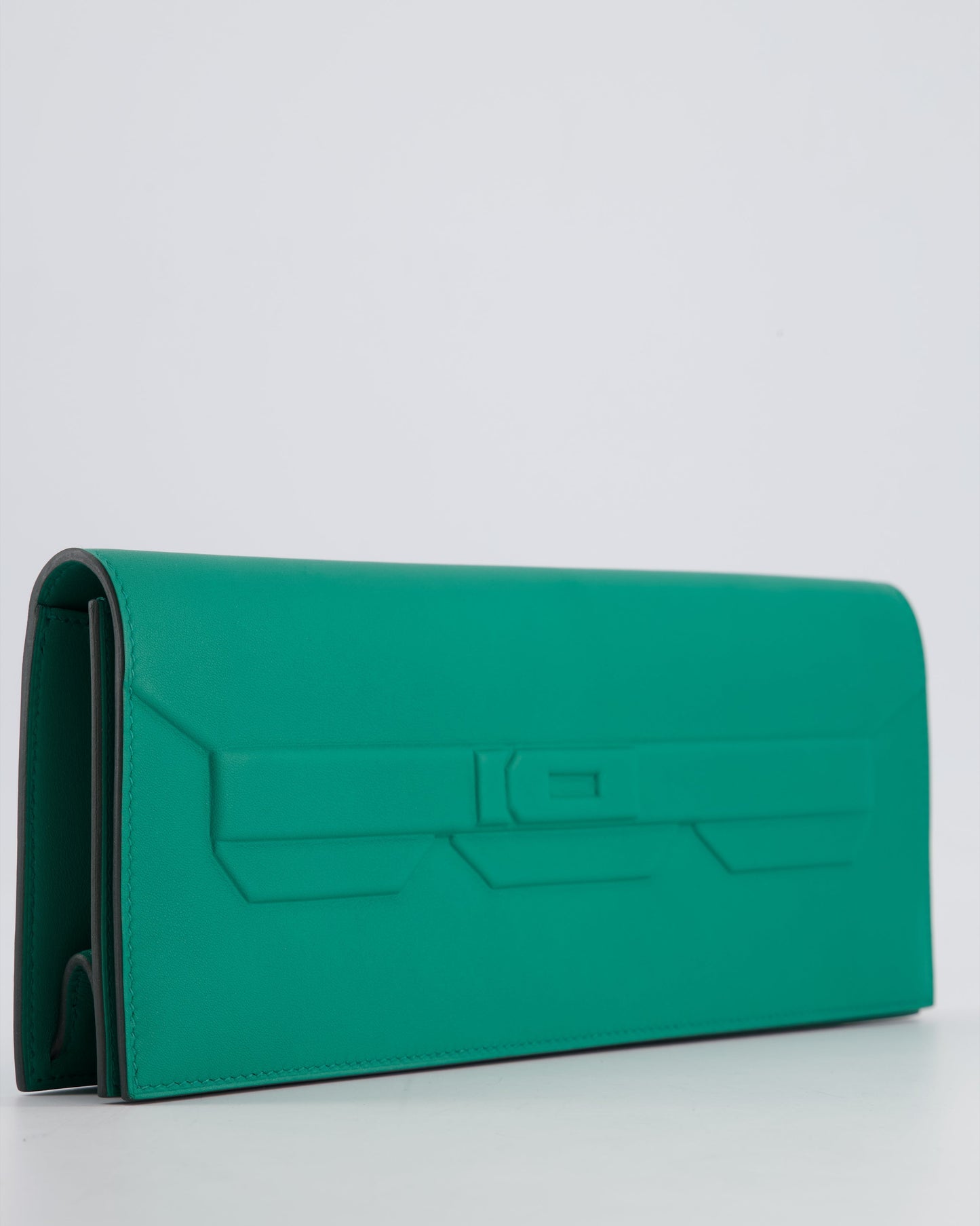 *FIRE PRICE* Herm�s Birkin Cut Shadow Bag In Vert Vertigo Swift Leather