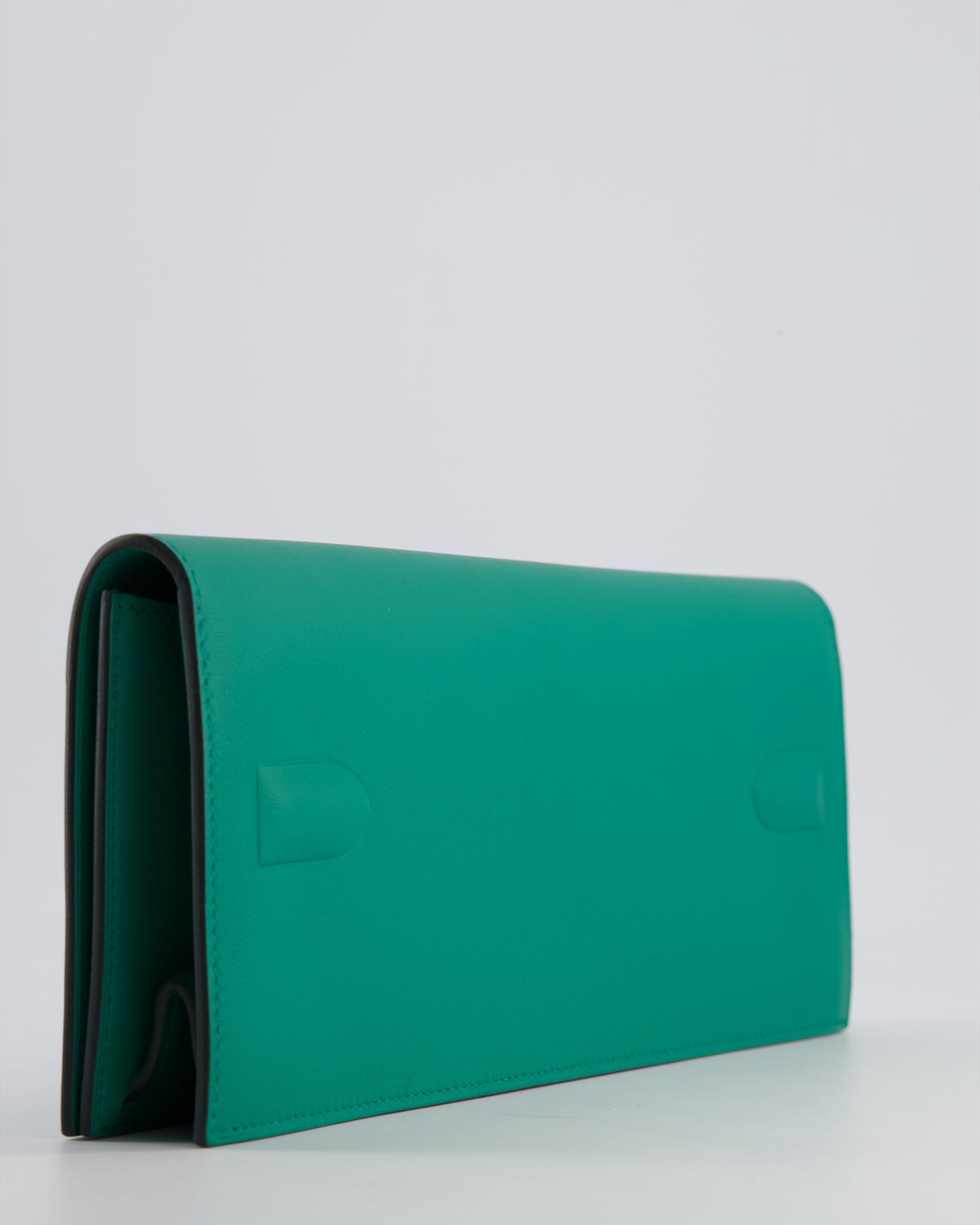 *FIRE PRICE* Herm�s Birkin Cut Shadow Bag In Vert Vertigo Swift Leather