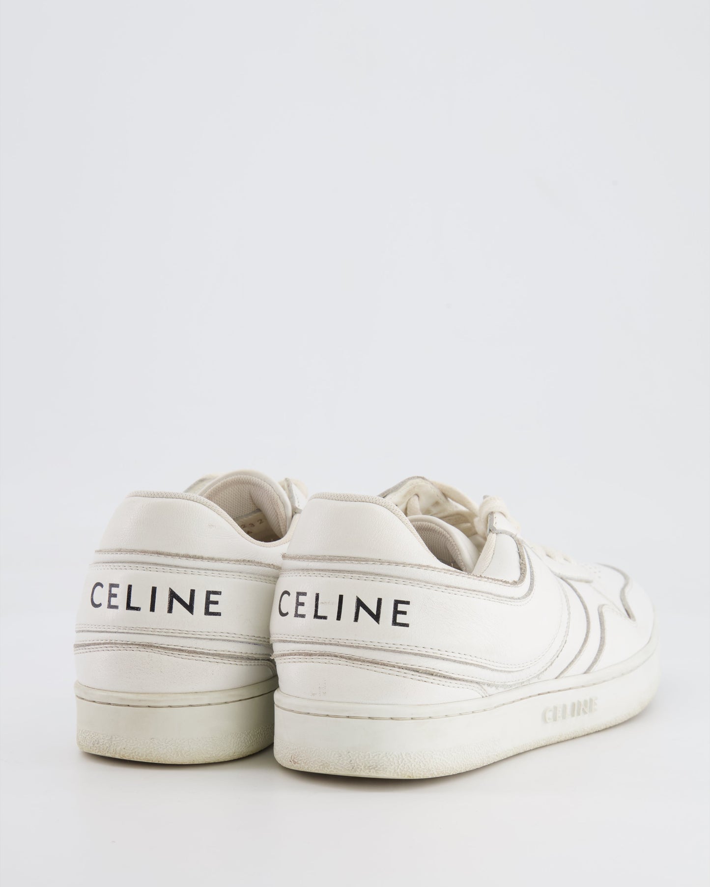 CŽline White Trainers with Black Logo Detail Size EU 36 RRP £650