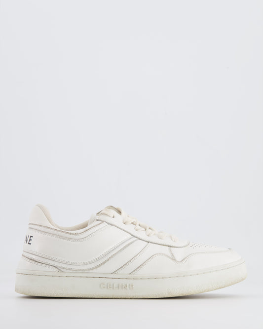 CŽline White Trainers with Black Logo Detail Size EU 36 RRP £650
