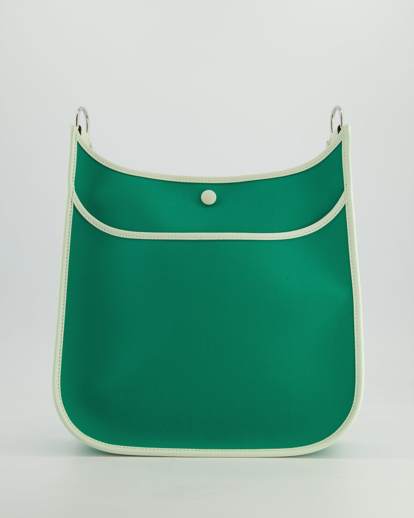 *NEW STYLE* The Elite Bags Neo Evelyne 29cm in Menthe Canvas, Bleu Azteque Interior & Vert Fizz Swift Leather with Palladium Hardware