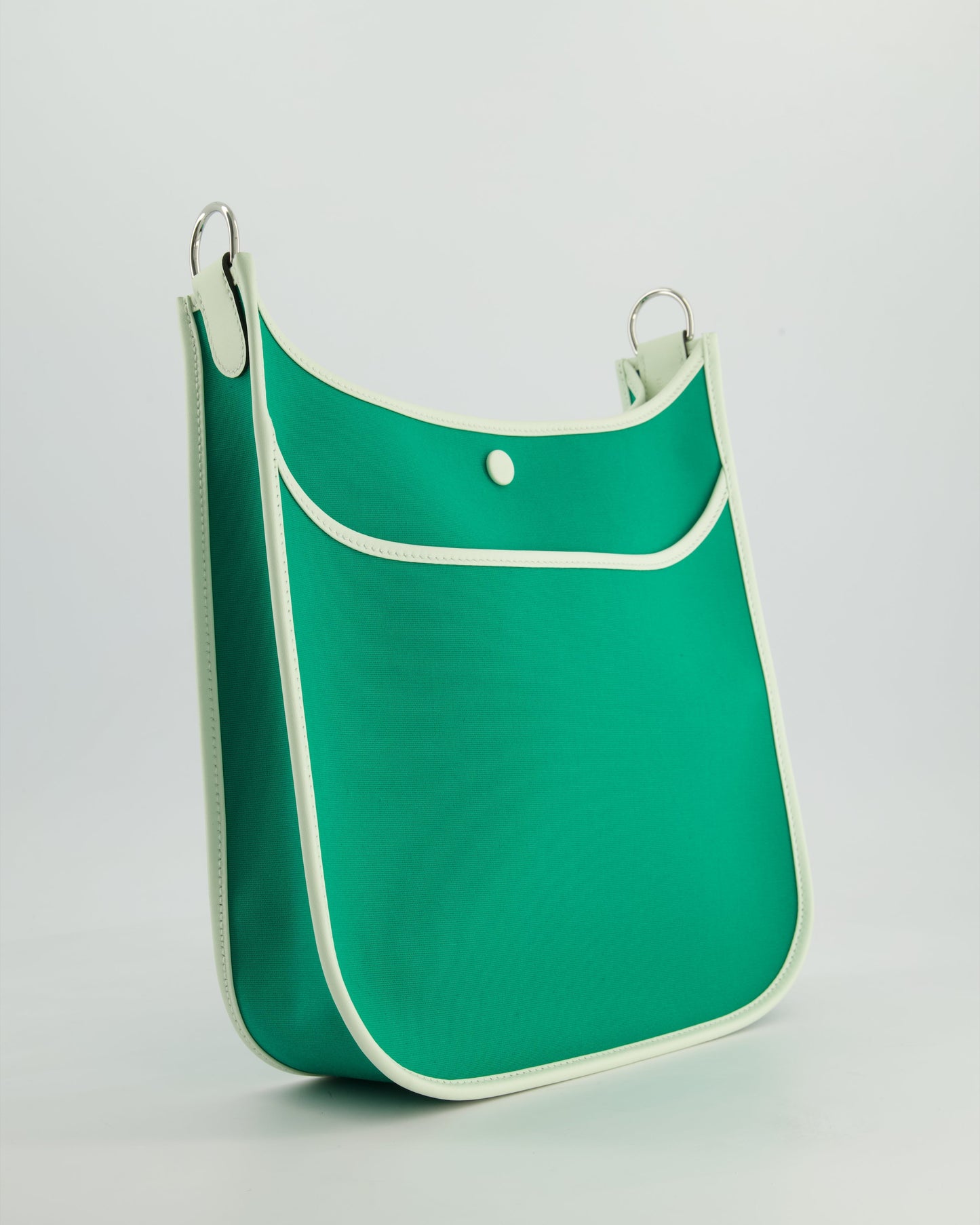 *NEW STYLE* The Elite Bags Neo Evelyne 29cm in Menthe Canvas, Bleu Azteque Interior & Vert Fizz Swift Leather with Palladium Hardware