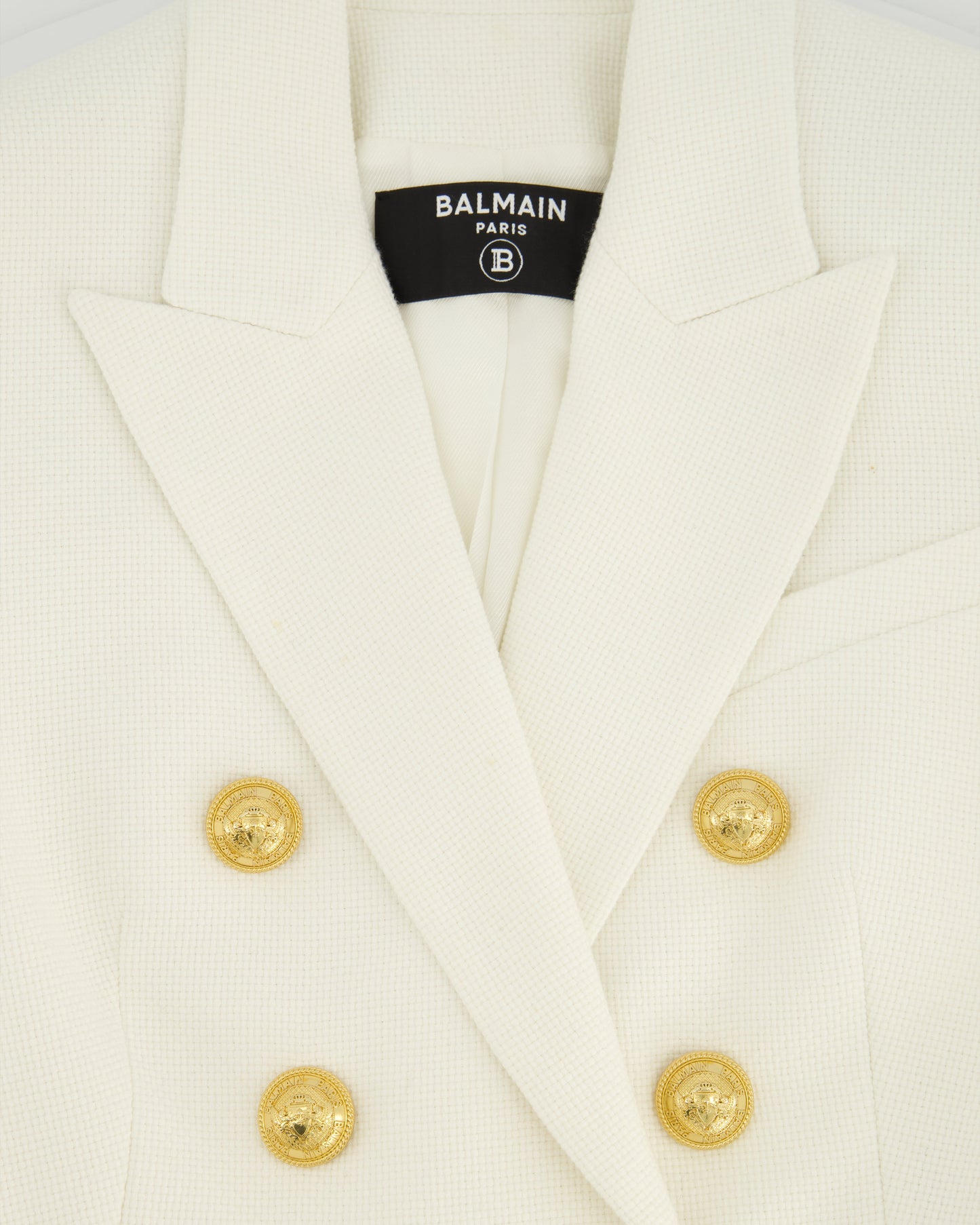 Balmain White Double Breasted Blazer Size FR 34 (UK 6)