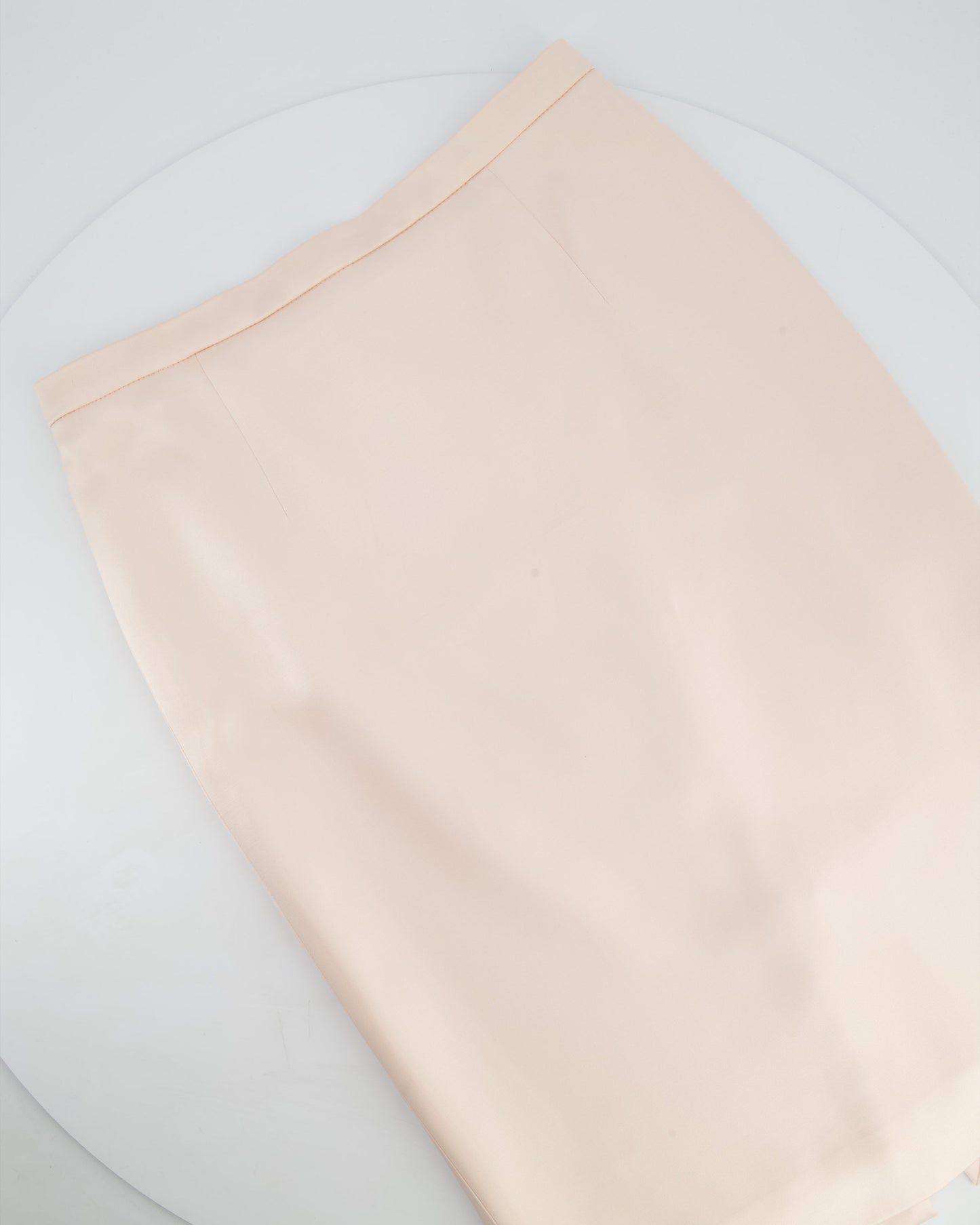 Christian Dior Pink Long Sleeve Top with Bow Detail and Matching Skirt Size FR 40 (UK 12)