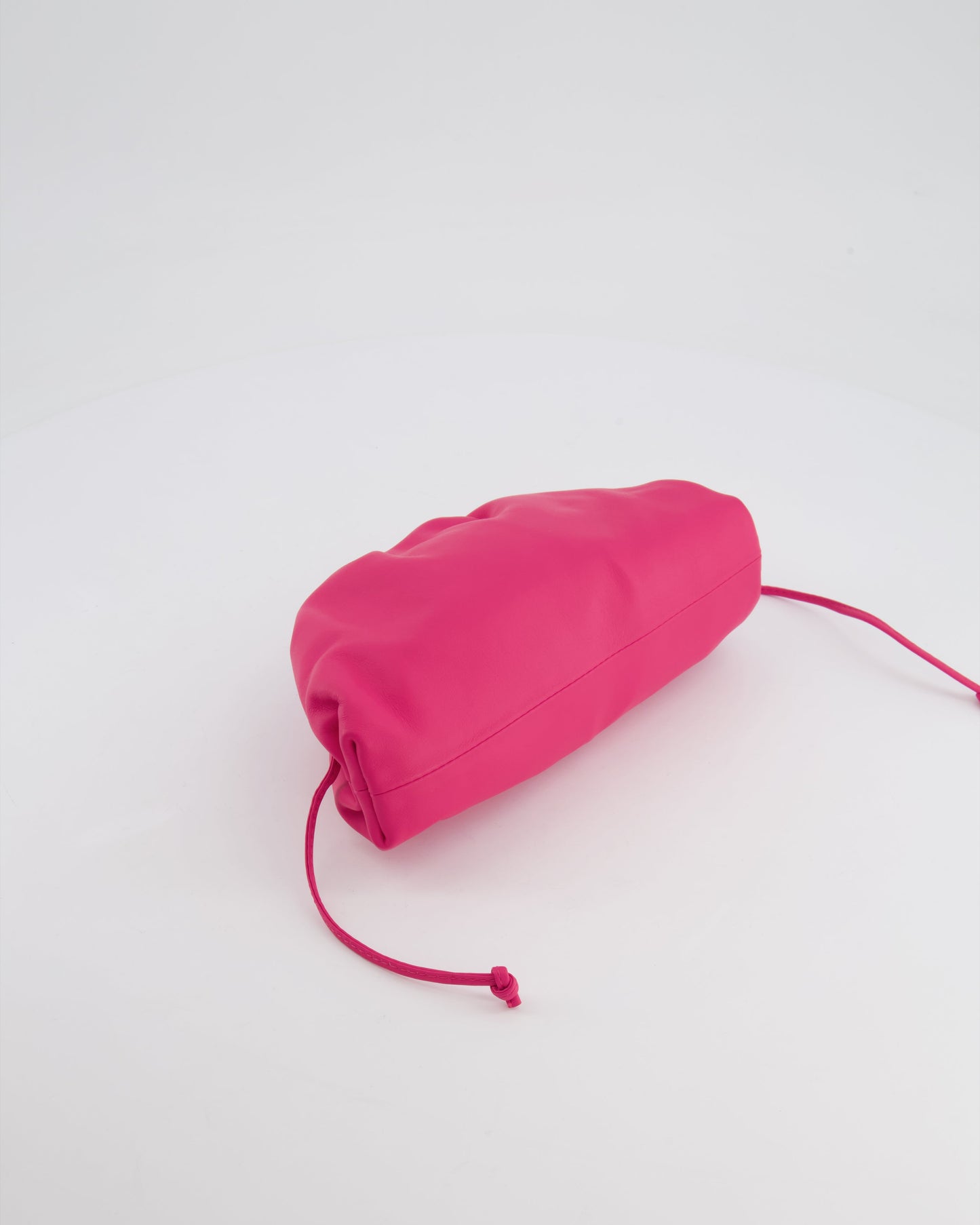 Bottega Veneta Hot Pink Leather Mini Crossbody Pouch Bag