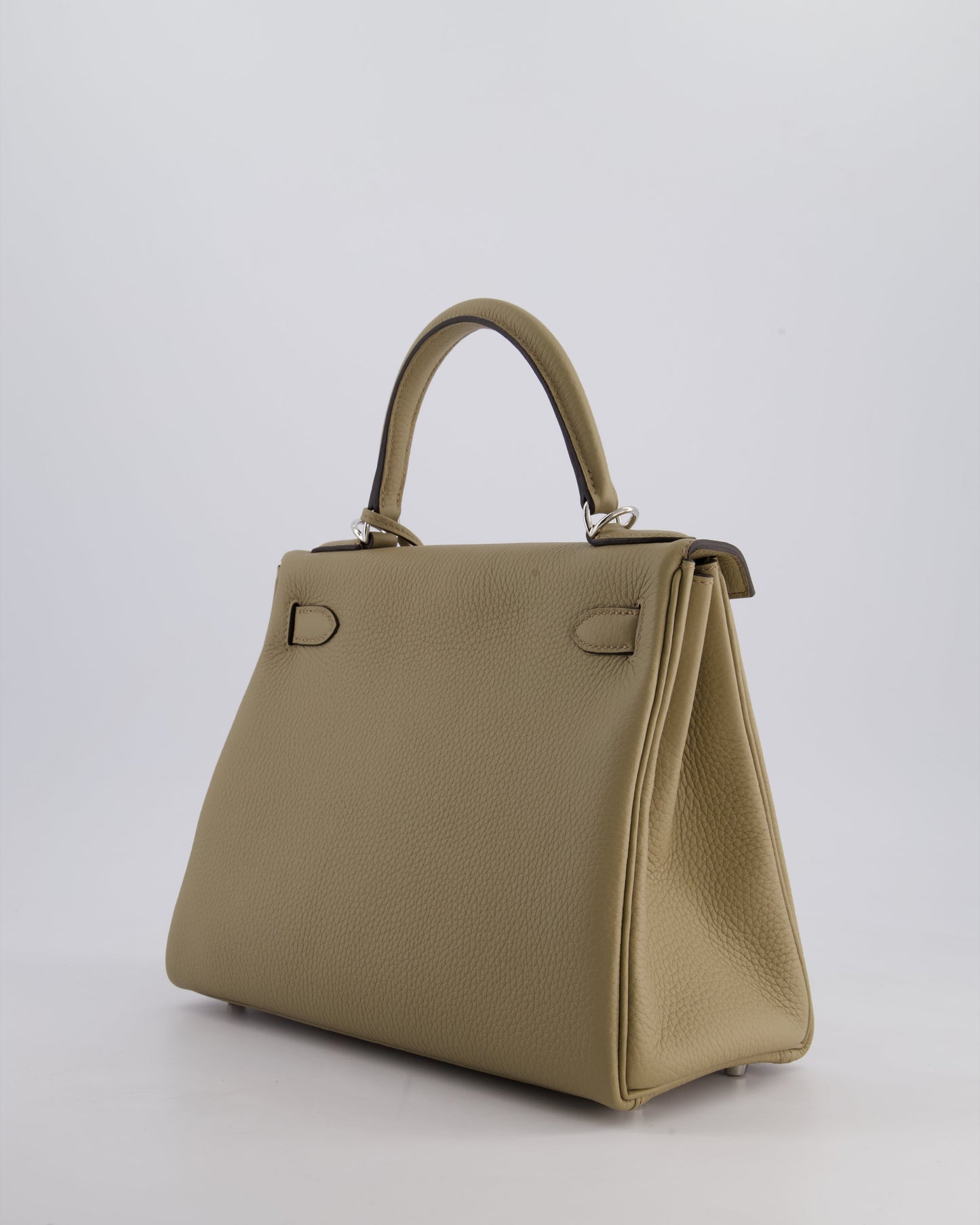 Herm�s Kelly 28 Retourne Bag in Beige Marfa Clemence Leather with Palladium Hardware