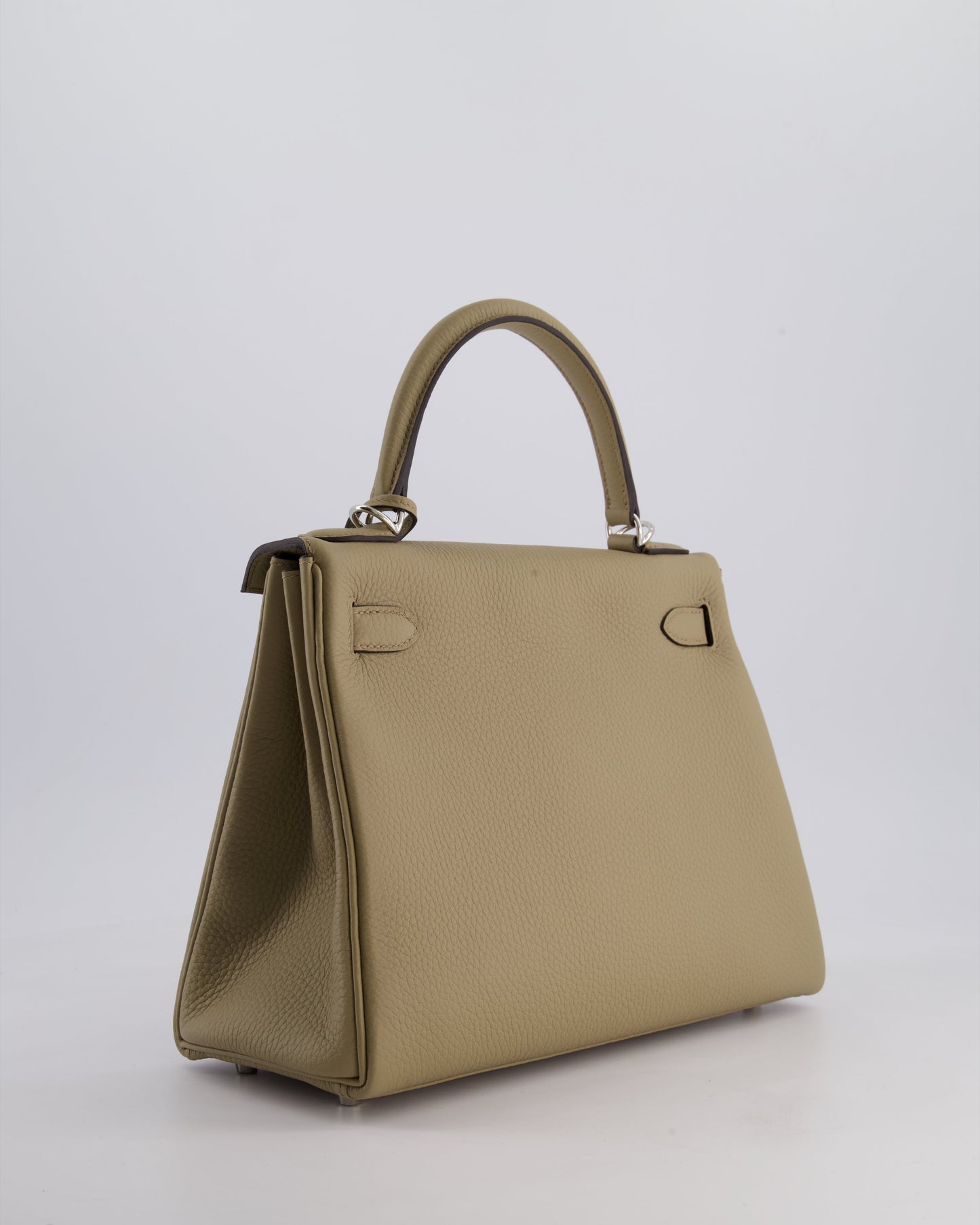 Herm�s Kelly 28 Retourne Bag in Beige Marfa Clemence Leather with Palladium Hardware