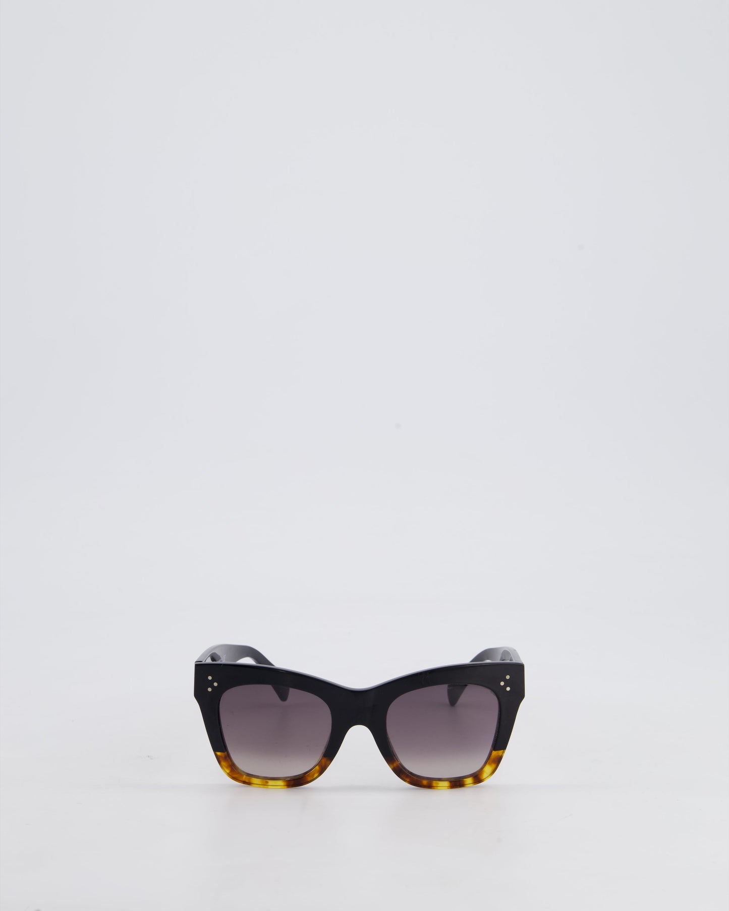 Celine D Frame Black and Tortoiseshell Large Square Sunglasses