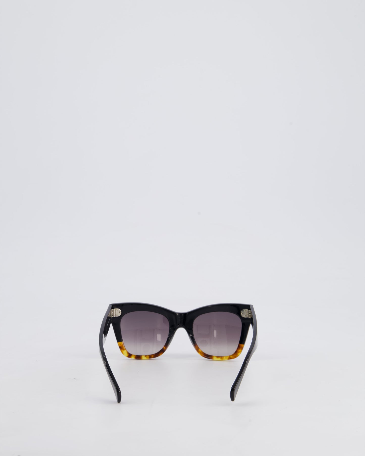 Celine D Frame Black and Tortoiseshell Large Square Sunglasses