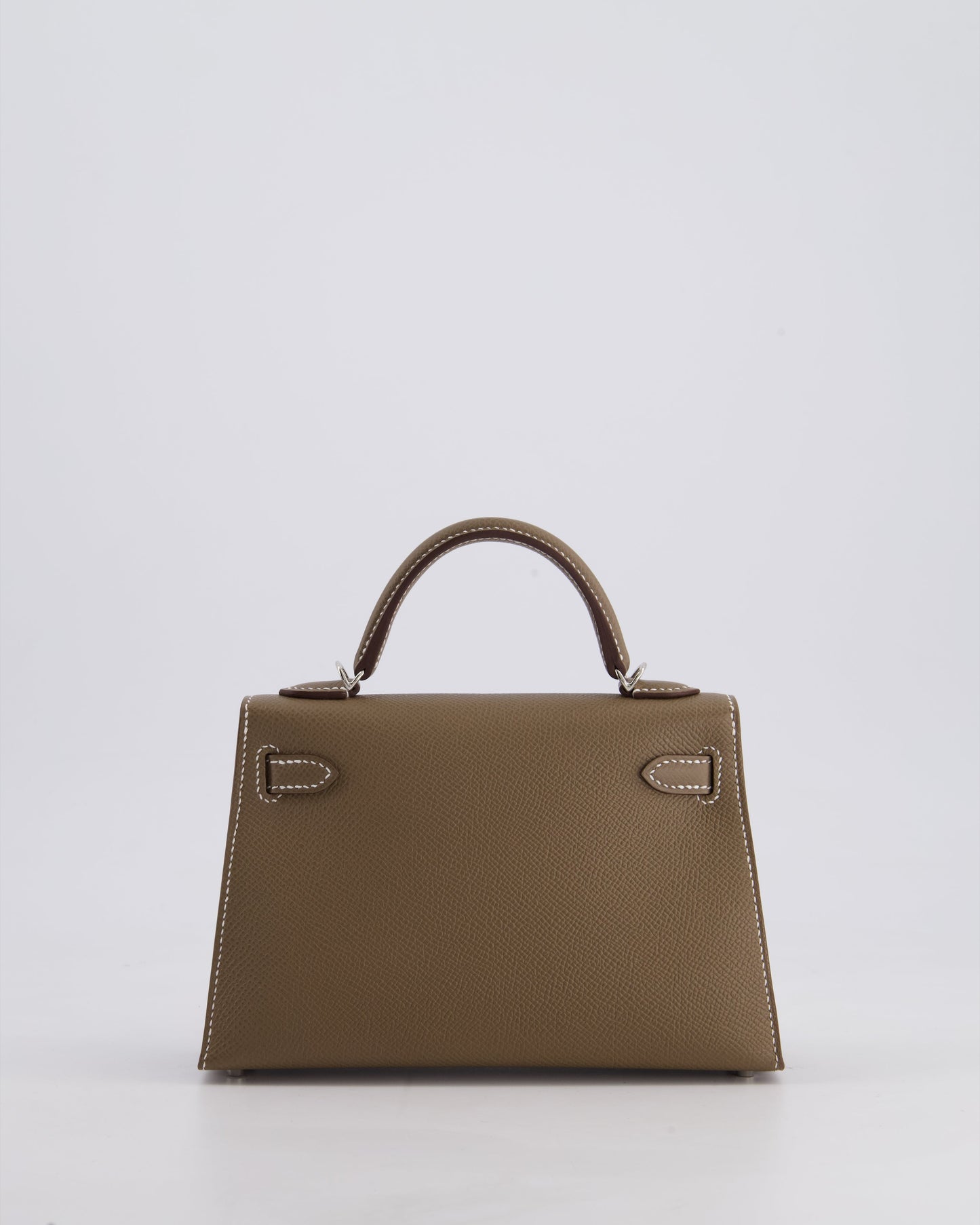 *HOT* Herm�s Mini Kelly II 20 Bag in Etoupe Epsom Leather with Palladium Hardware
