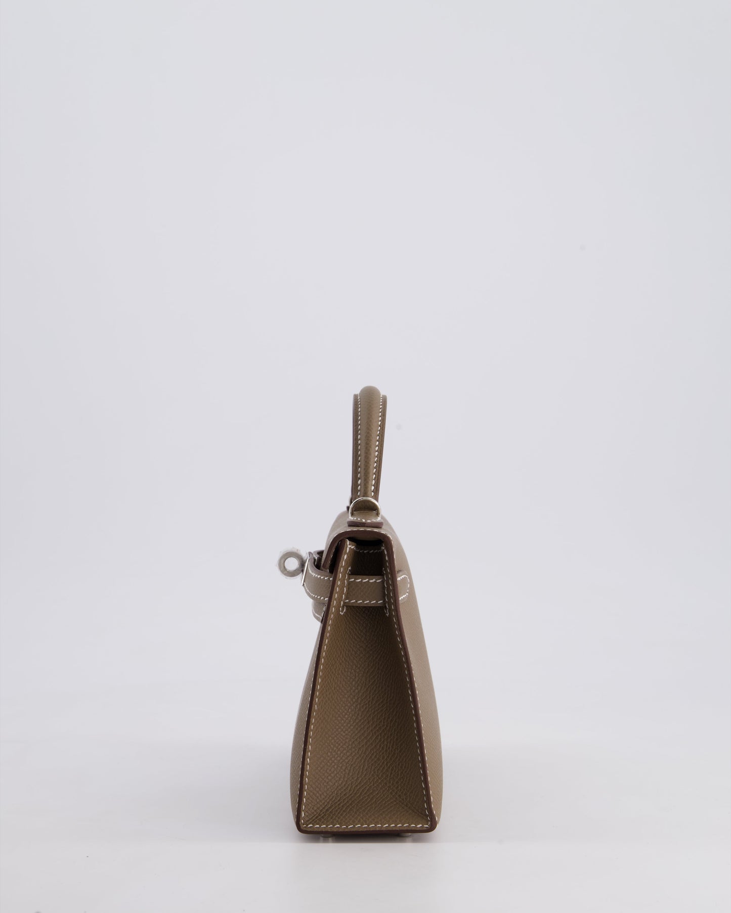 *HOT* Herm�s Mini Kelly II 20 Bag in Etoupe Epsom Leather with Palladium Hardware