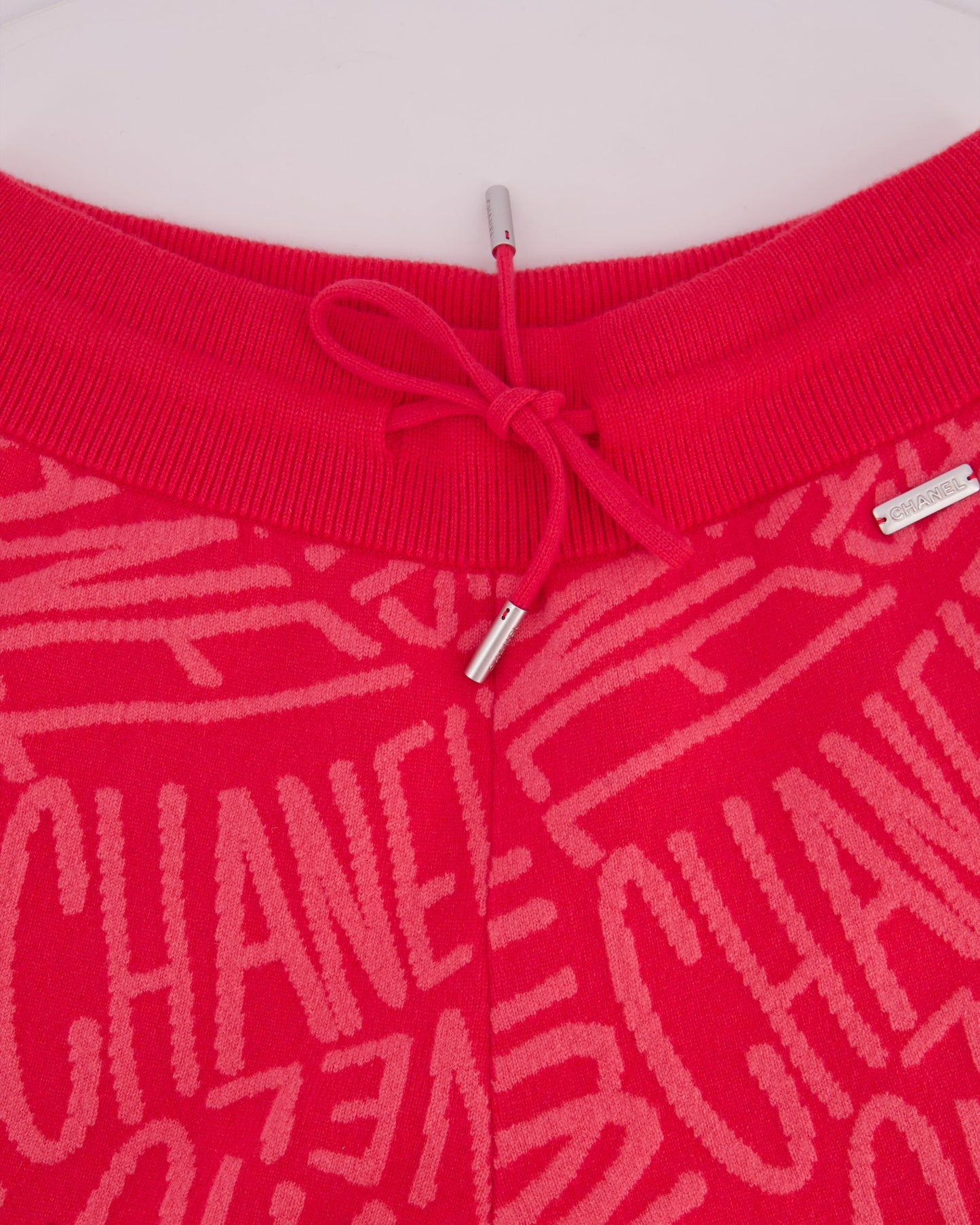 Chanel 21N Hot Pink Cashmere Joggers with Logo Details Size FR 40 (UK 12) RRP £2,370