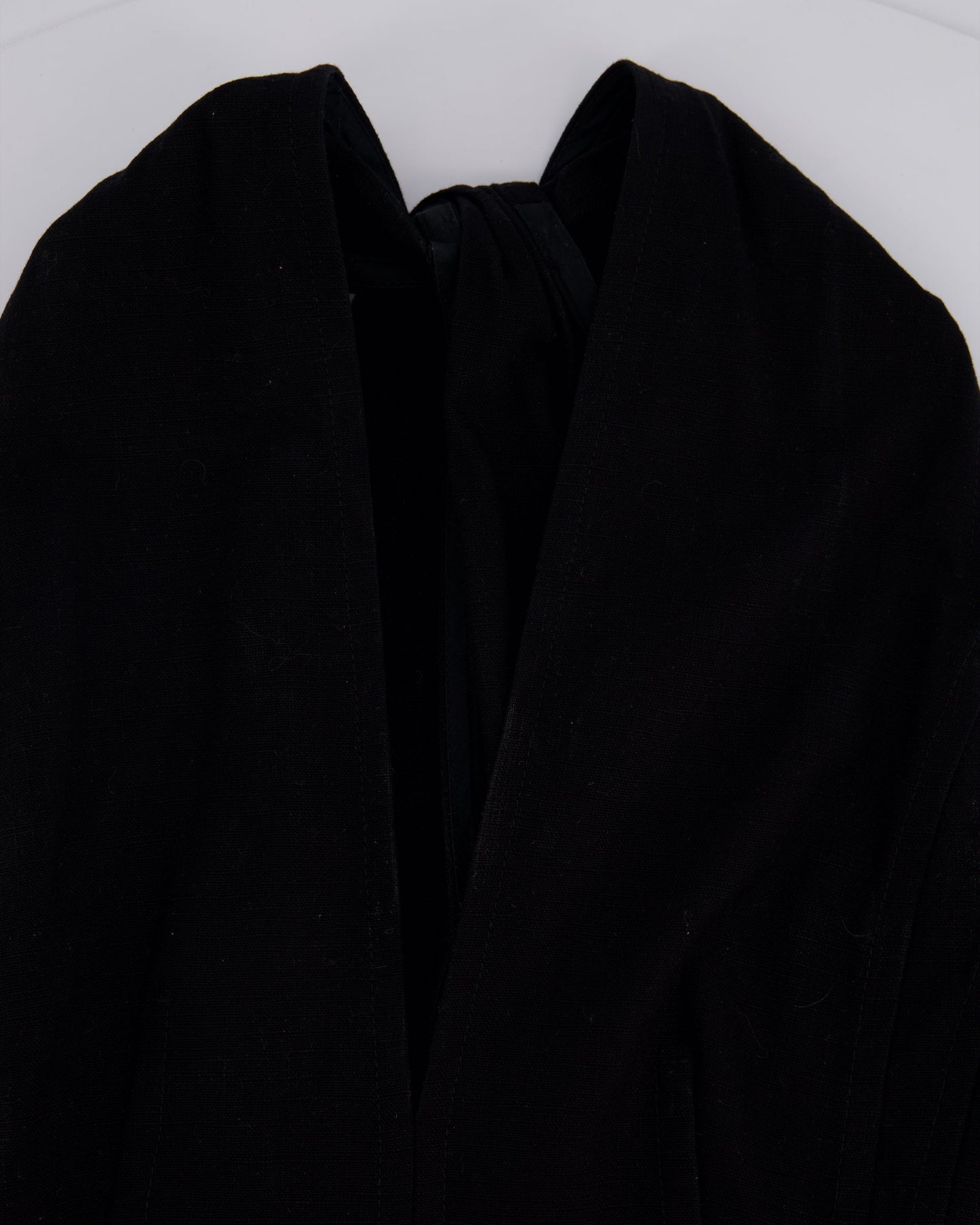 Bottega Veneta Black Sleeveless Cotton Midi Dress with Twist Back and Pocket Detail Size IT 40 (UK 8)